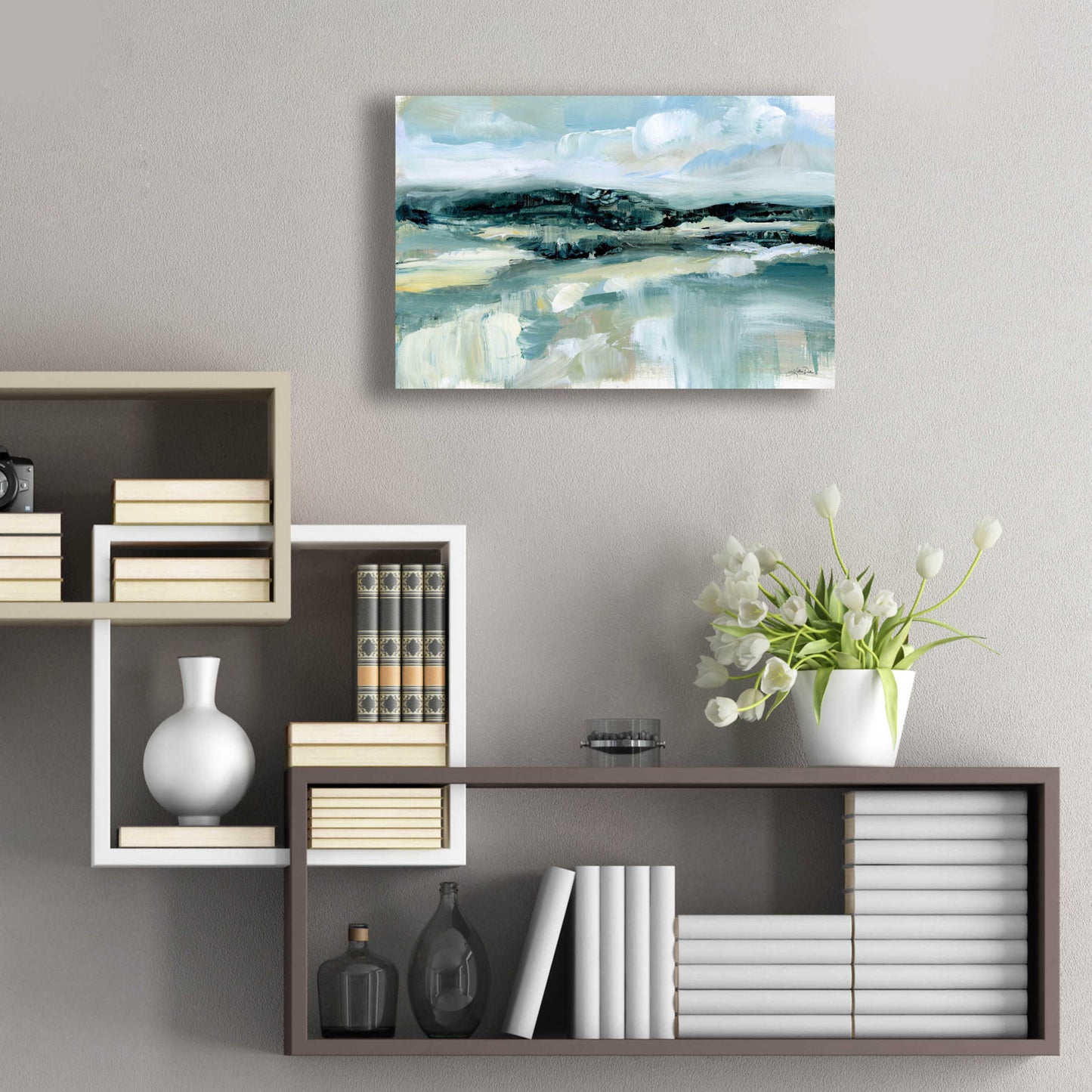 Epic Art 'Clouds at Hilltop' by Katrina Pete, Acrylic Glass Wall Art,24x16