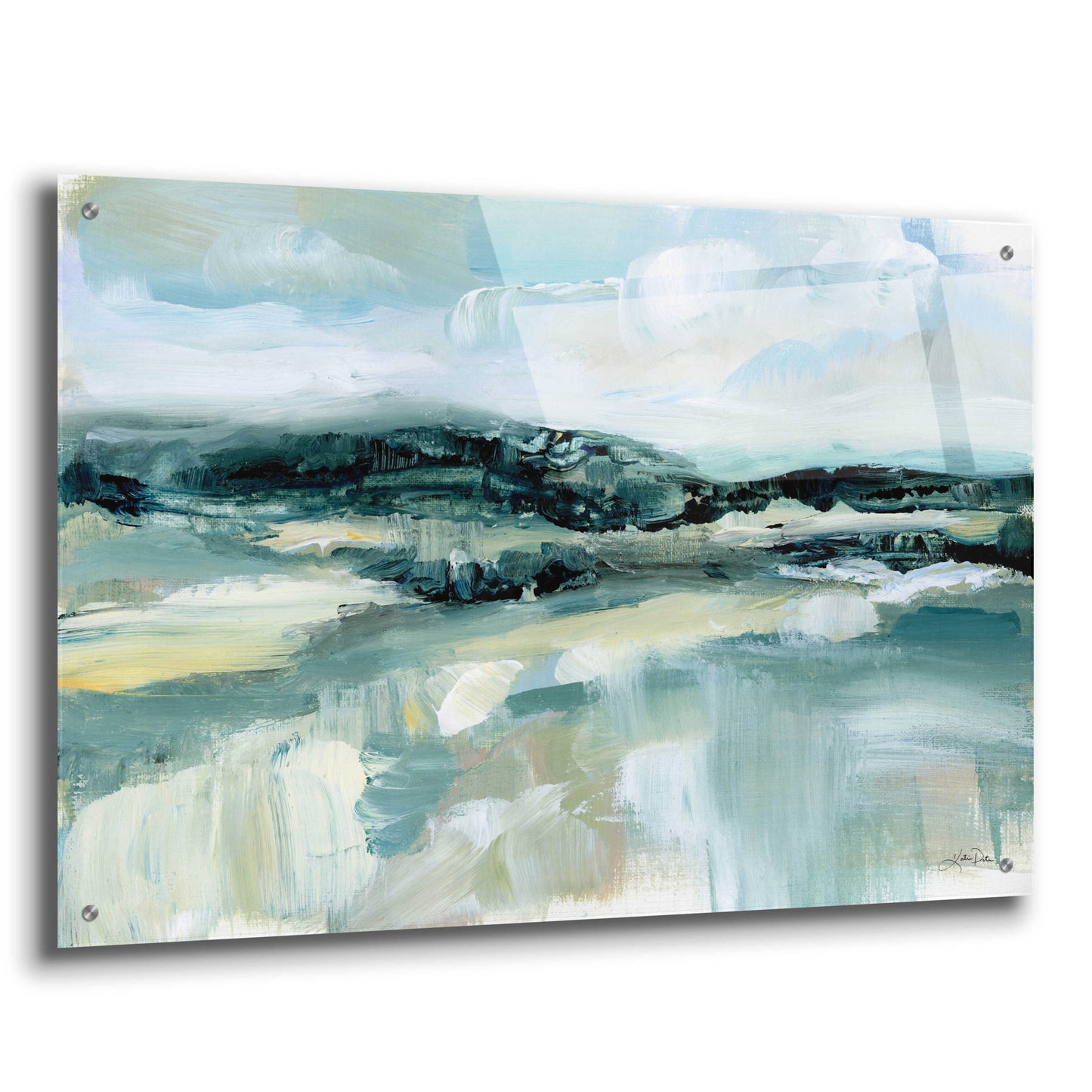 Epic Art 'Clouds at Hilltop' by Katrina Pete, Acrylic Glass Wall Art,36x24