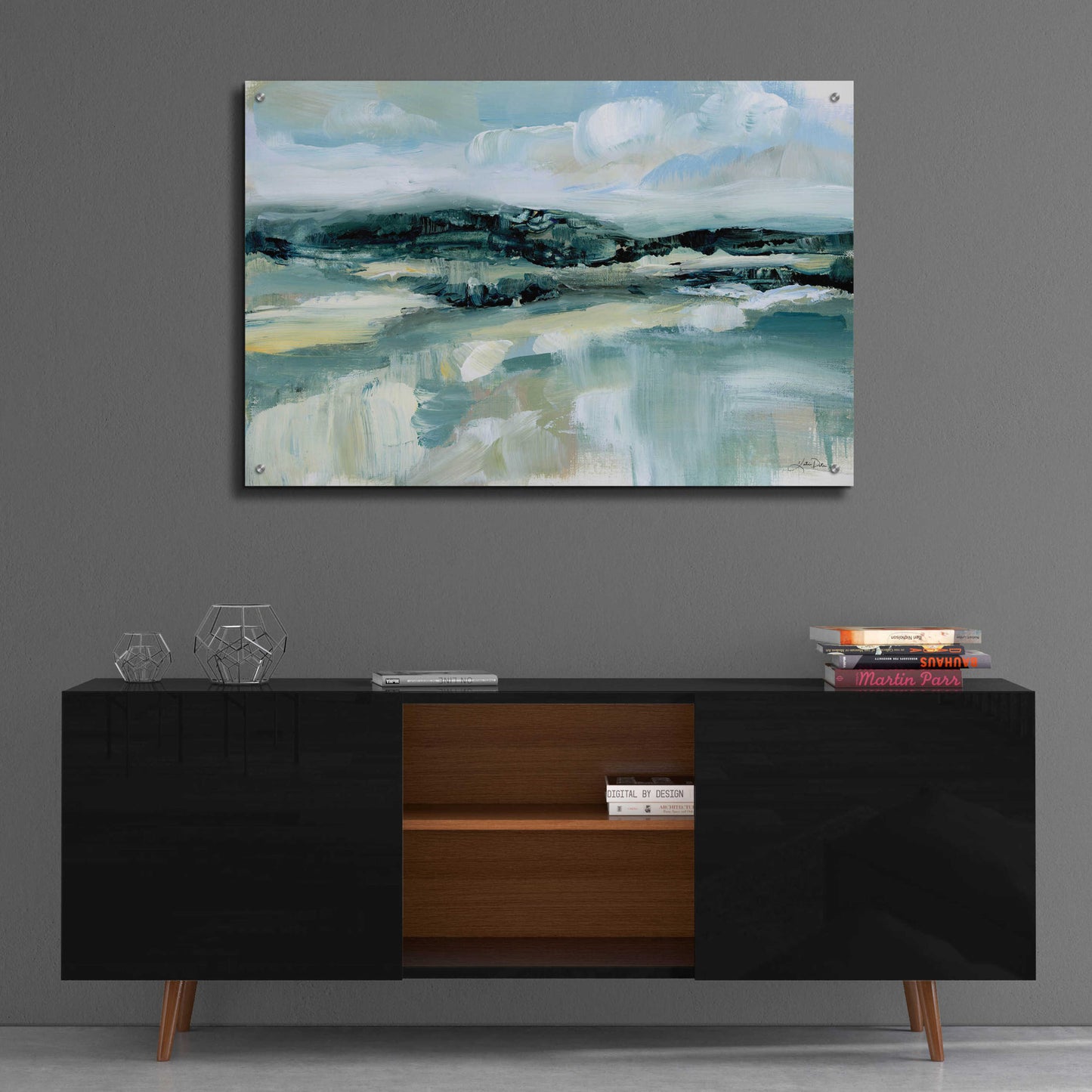 Epic Art 'Clouds at Hilltop' by Katrina Pete, Acrylic Glass Wall Art,36x24