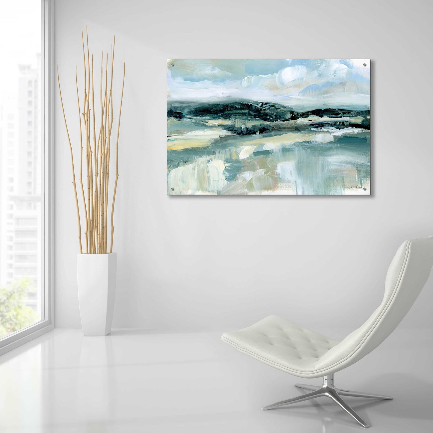 Epic Art 'Clouds at Hilltop' by Katrina Pete, Acrylic Glass Wall Art,36x24