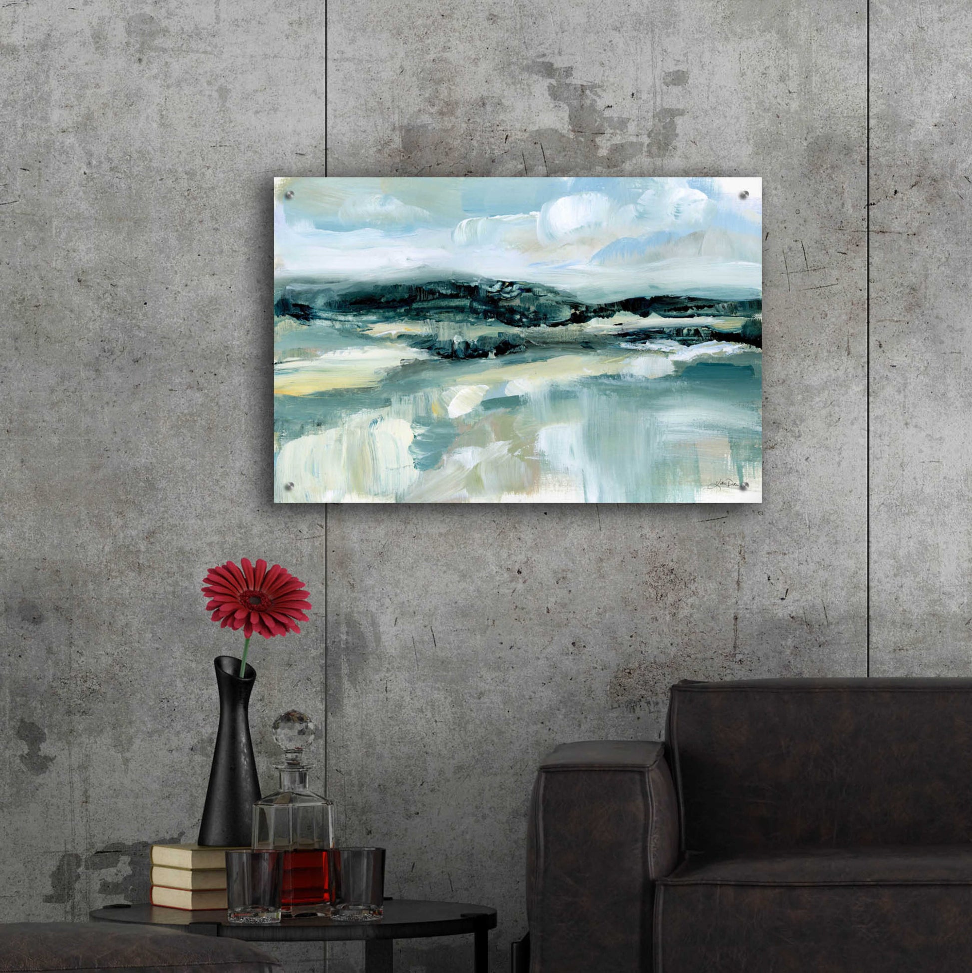 Epic Art 'Clouds at Hilltop' by Katrina Pete, Acrylic Glass Wall Art,36x24