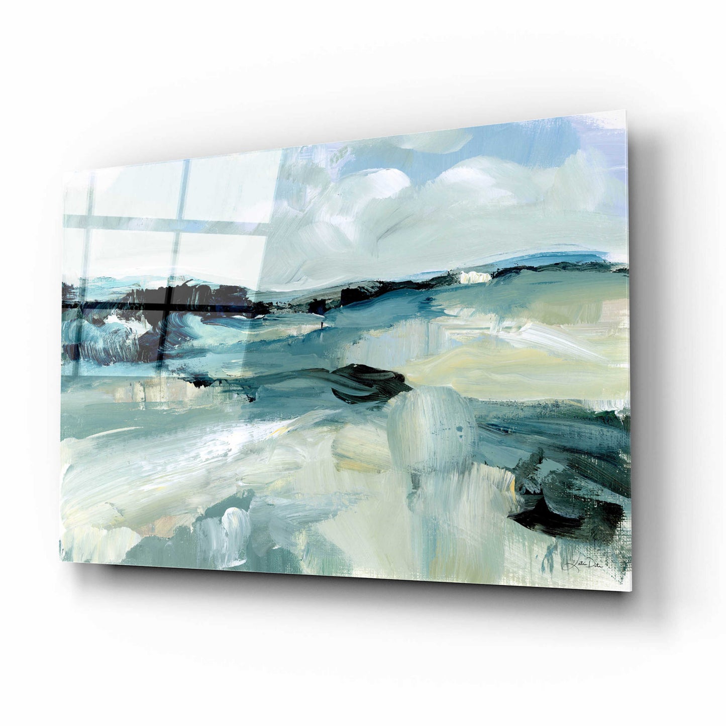 Epic Art 'Windswept Landscape' by Katrina Pete, Acrylic Glass Wall Art,16x12