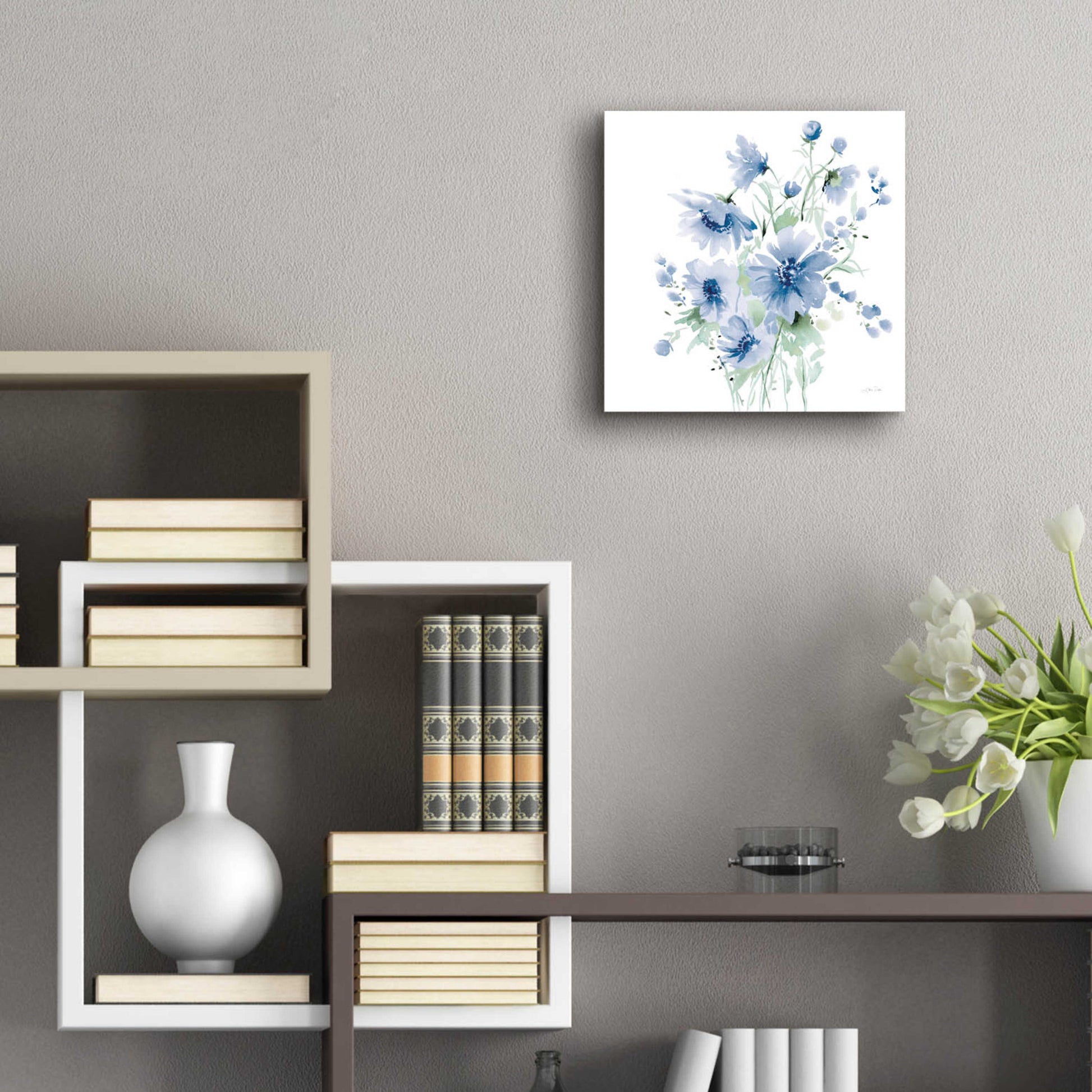 Epic Art 'Secret Garden Bouquet I Blue Light' by Katrina Pete, Acrylic Glass Wall Art,12x12