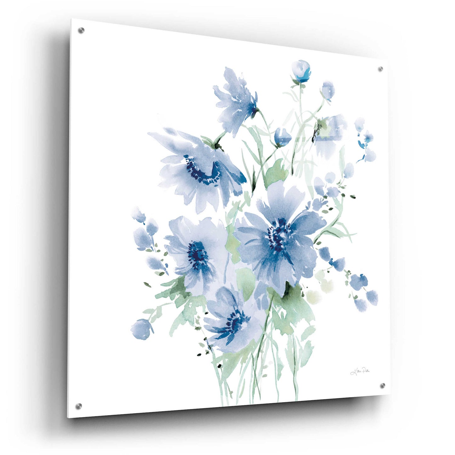 Epic Art 'Secret Garden Bouquet I Blue Light' by Katrina Pete, Acrylic Glass Wall Art,36x36