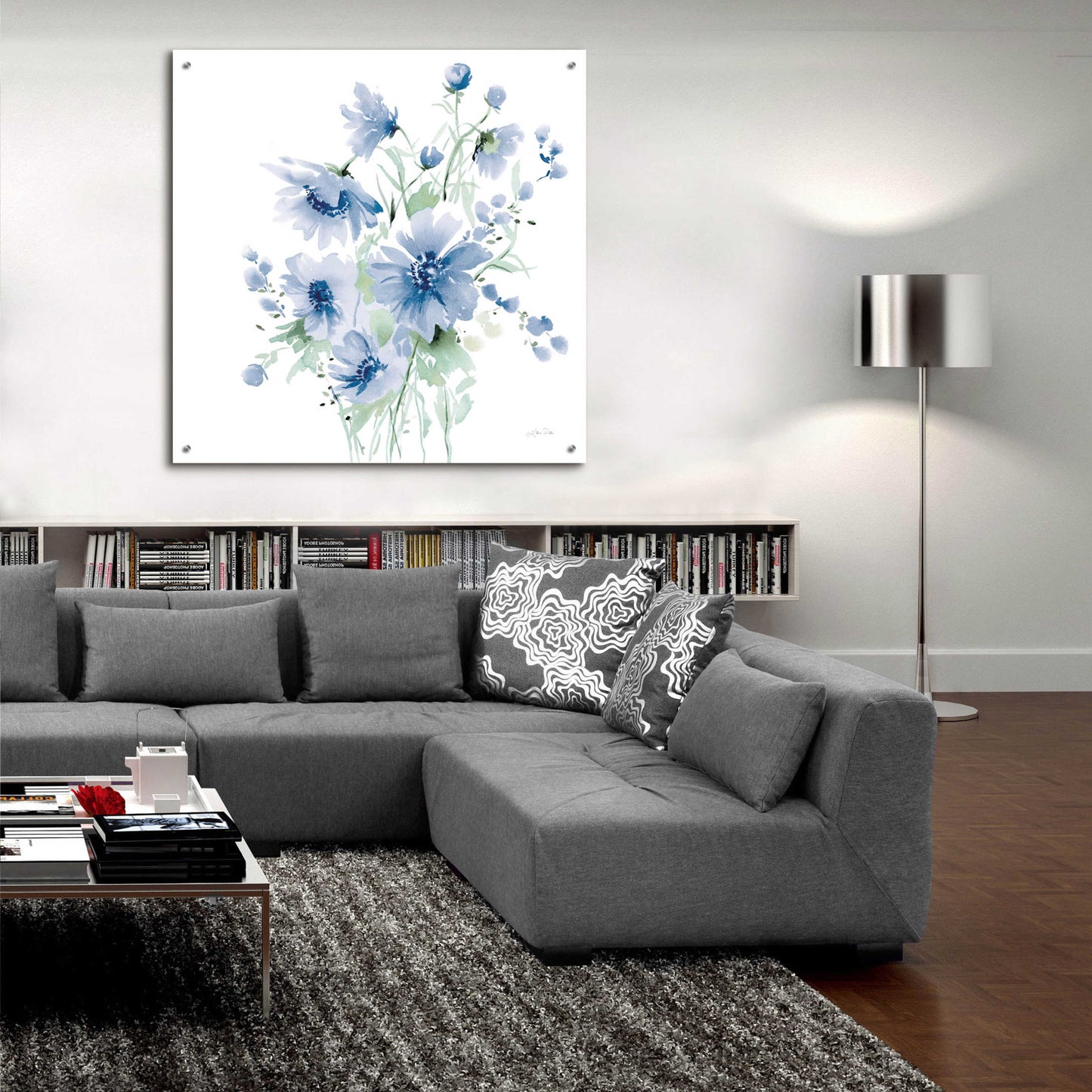 Epic Art 'Secret Garden Bouquet I Blue Light' by Katrina Pete, Acrylic Glass Wall Art,36x36