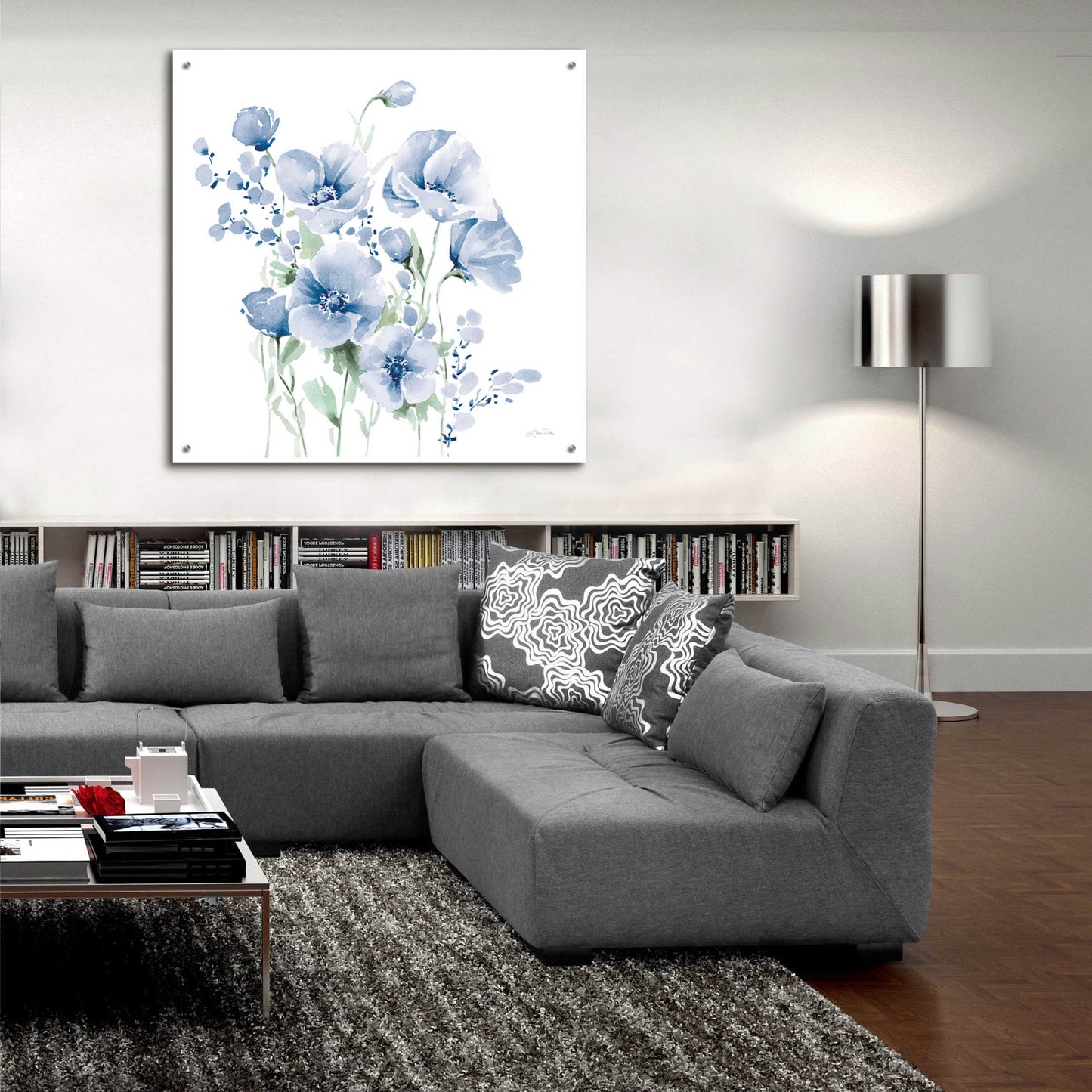 Epic Art 'Secret Garden Bouquet II Blue Light' by Katrina Pete, Acrylic Glass Wall Art,36x36