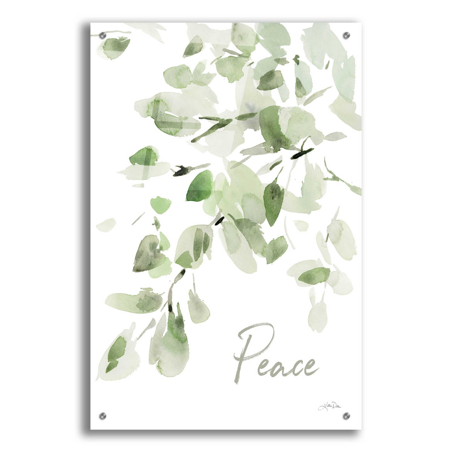 Epic Art 'Cascading Branches I Peace' by Katrina Pete, Acrylic Glass Wall Art,24x36