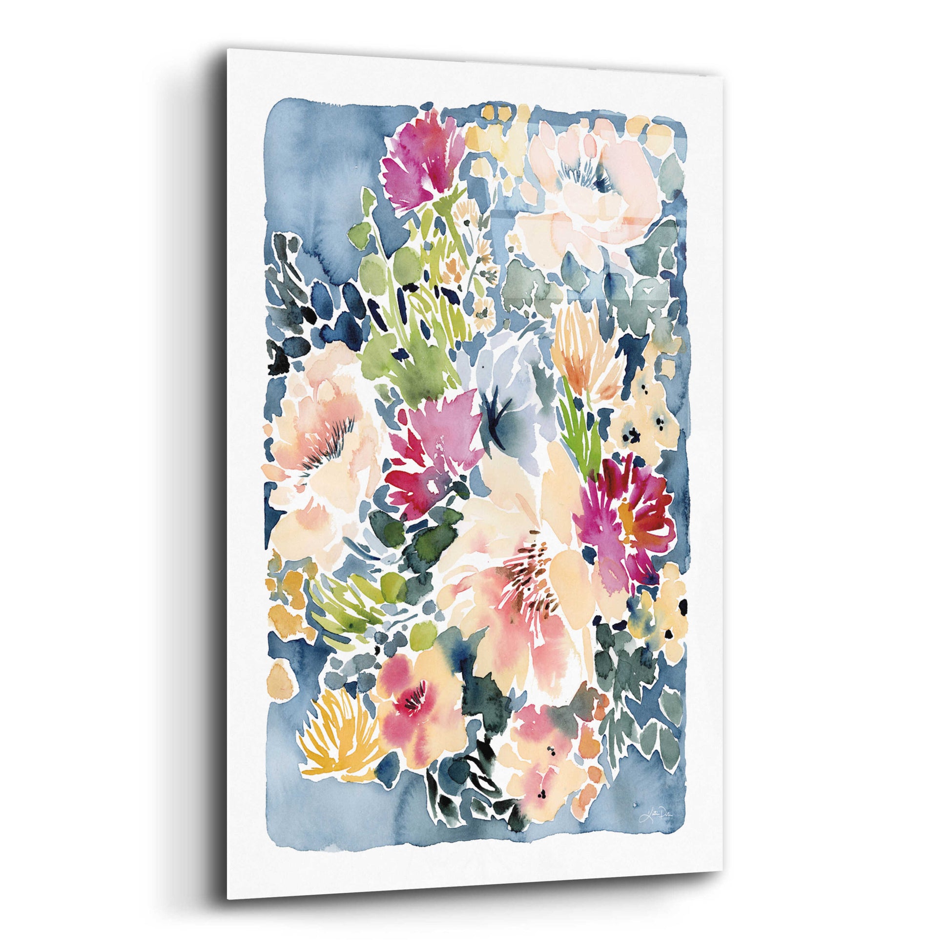 Epic Art 'Peony Delights' by Katrina Pete, Acrylic Glass Wall Art,12x16