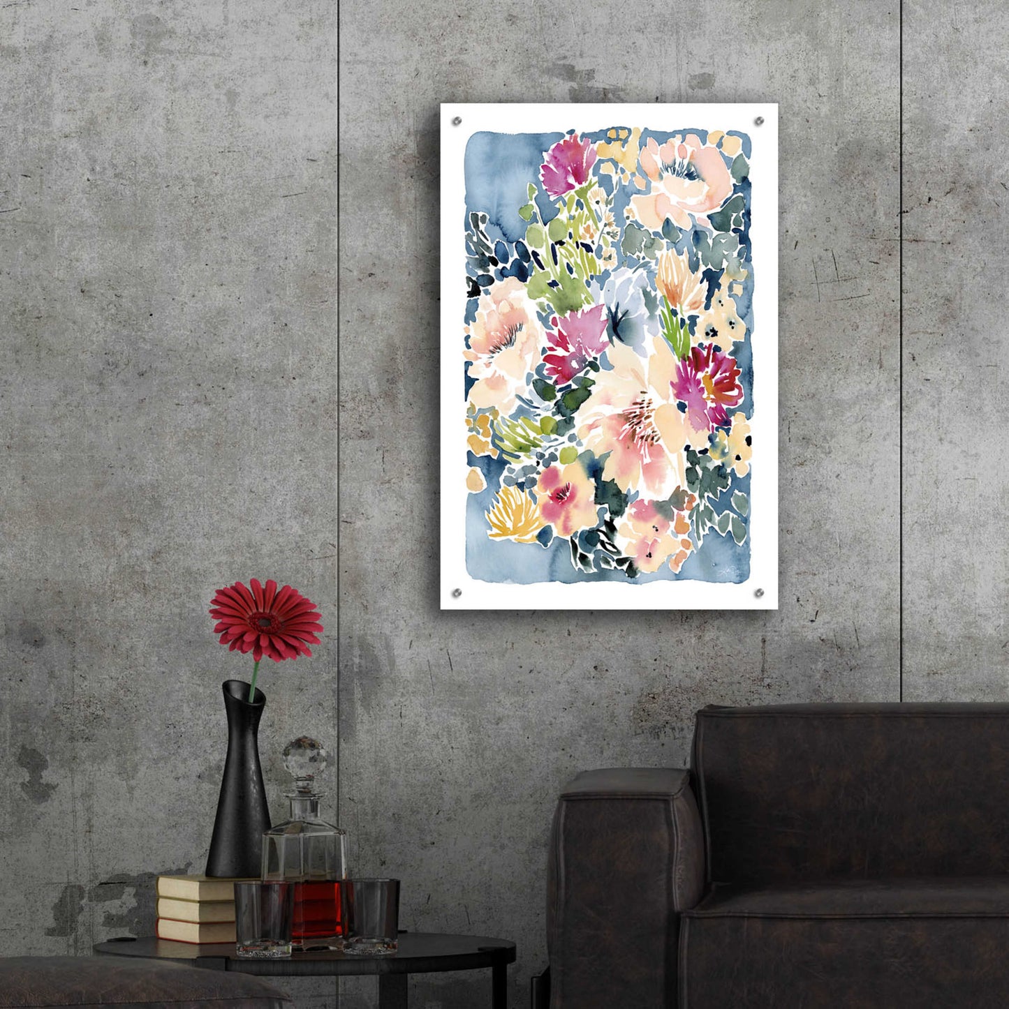 Epic Art 'Peony Delights' by Katrina Pete, Acrylic Glass Wall Art,24x36