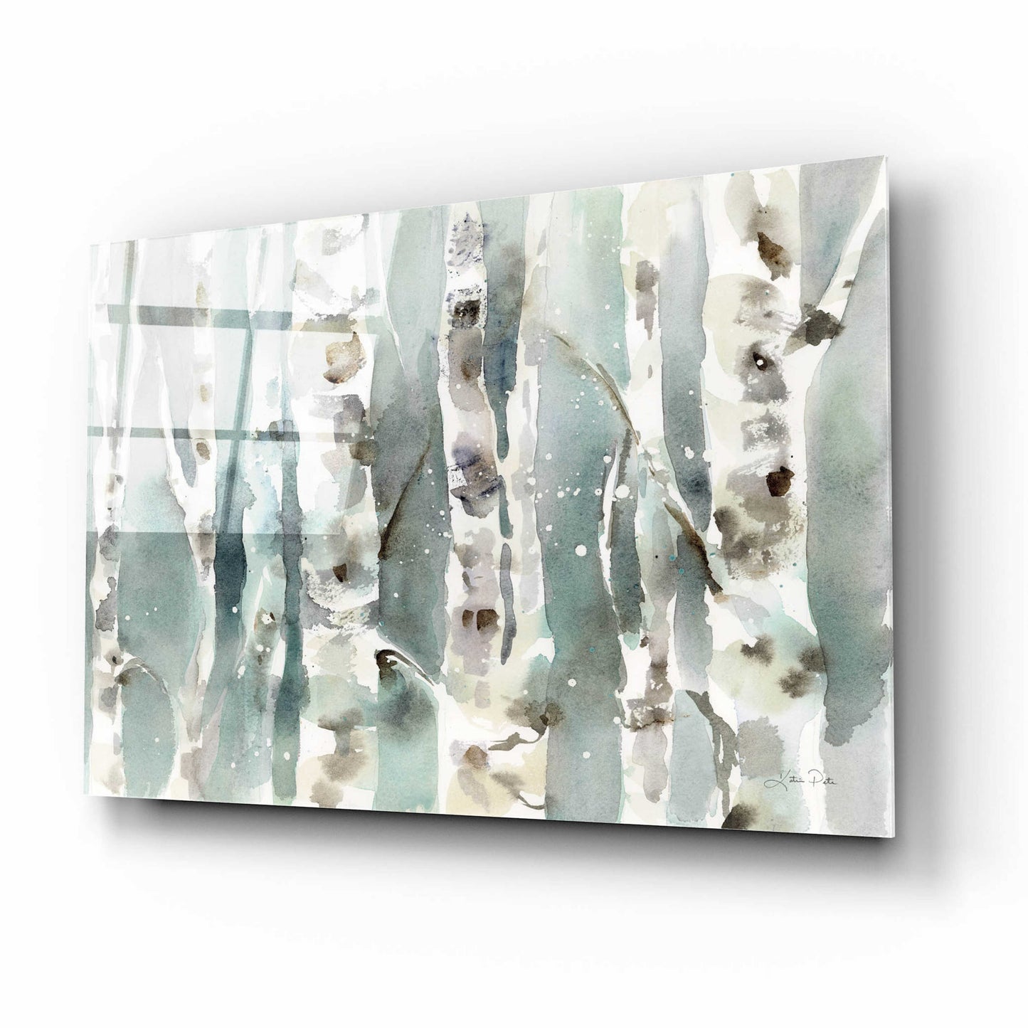 Epic Art 'Winter Birches' by Katrina Pete, Acrylic Glass Wall Art,16x12