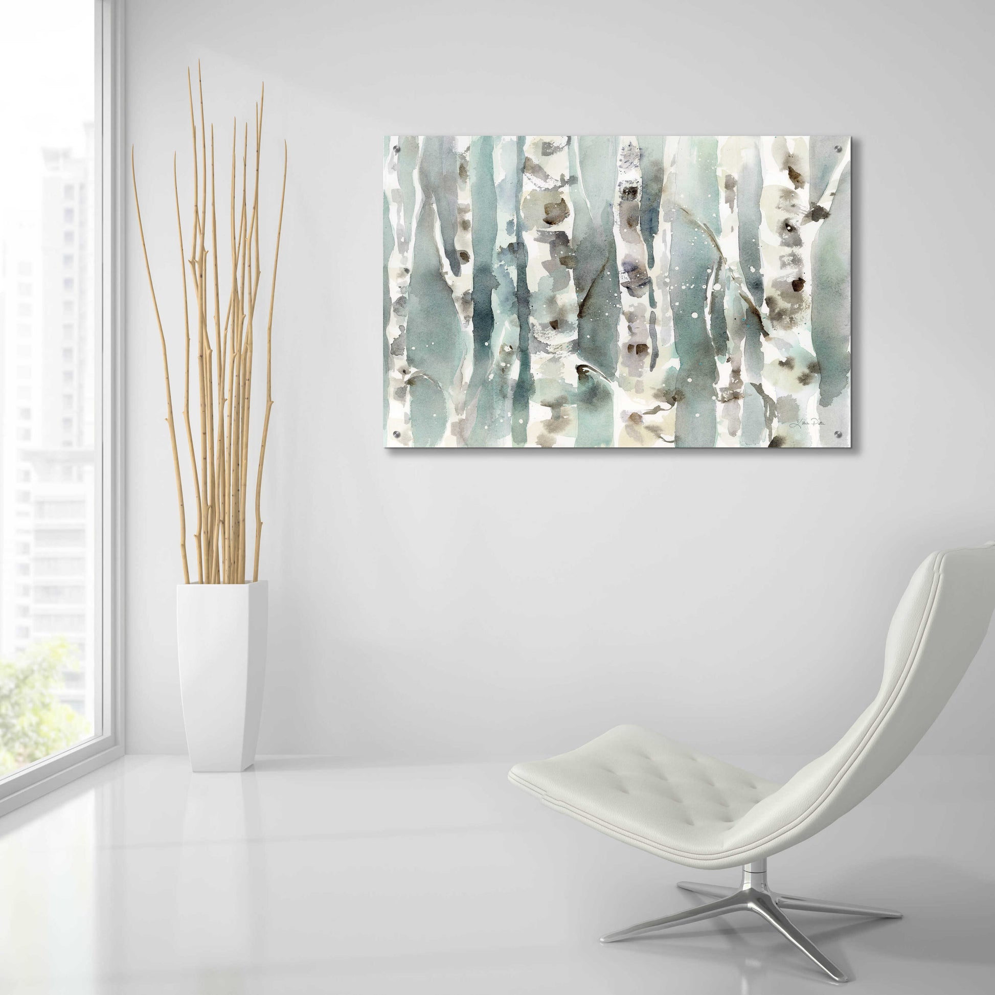 Epic Art 'Winter Birches' by Katrina Pete, Acrylic Glass Wall Art,36x24