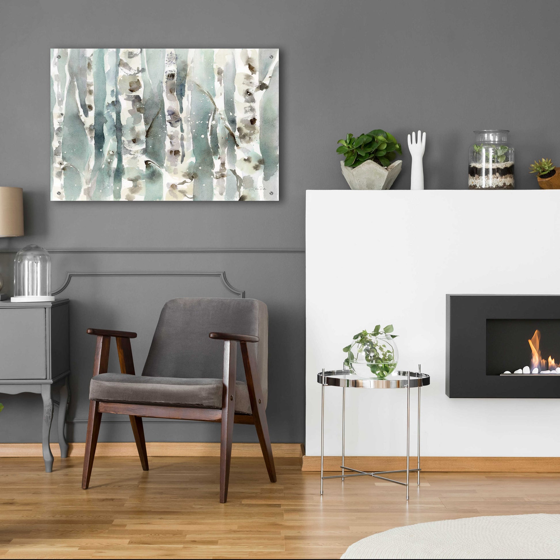 Epic Art 'Winter Birches' by Katrina Pete, Acrylic Glass Wall Art,36x24