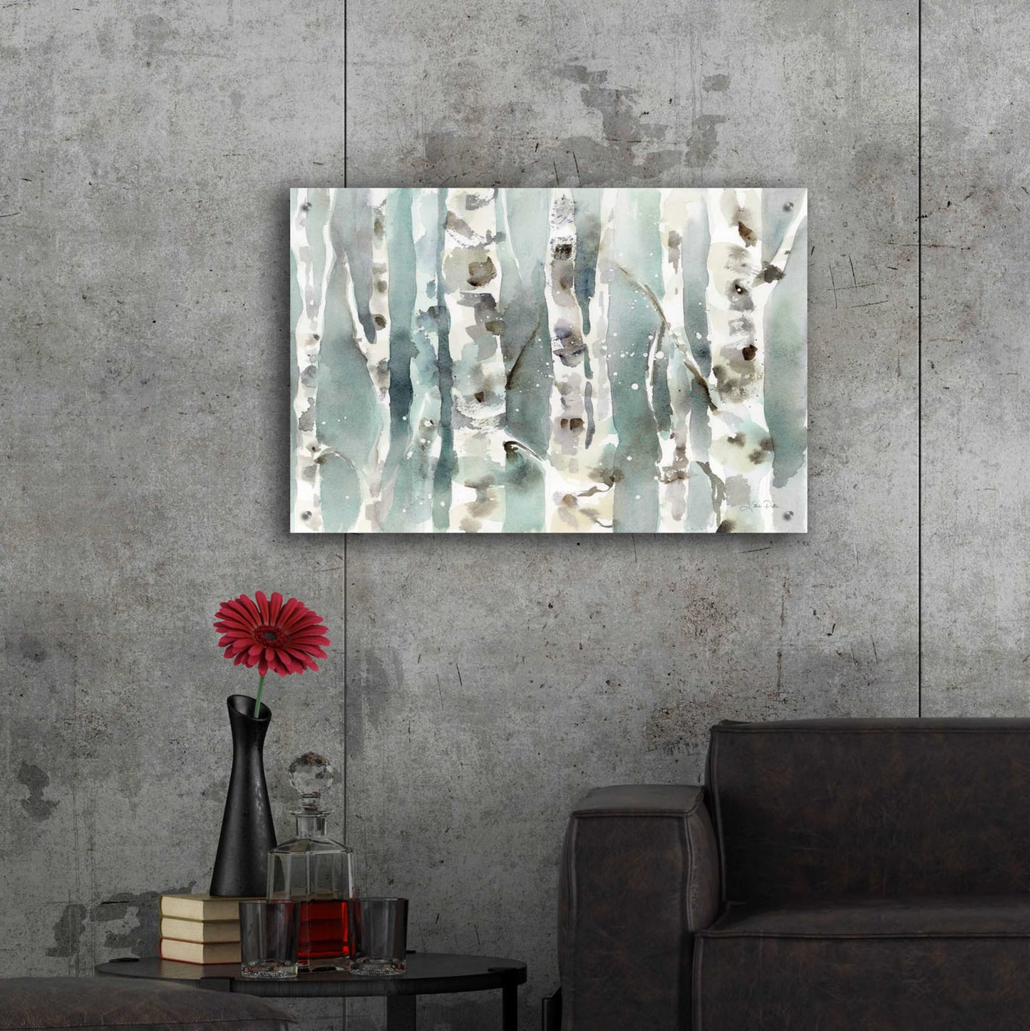 Epic Art 'Winter Birches' by Katrina Pete, Acrylic Glass Wall Art,36x24