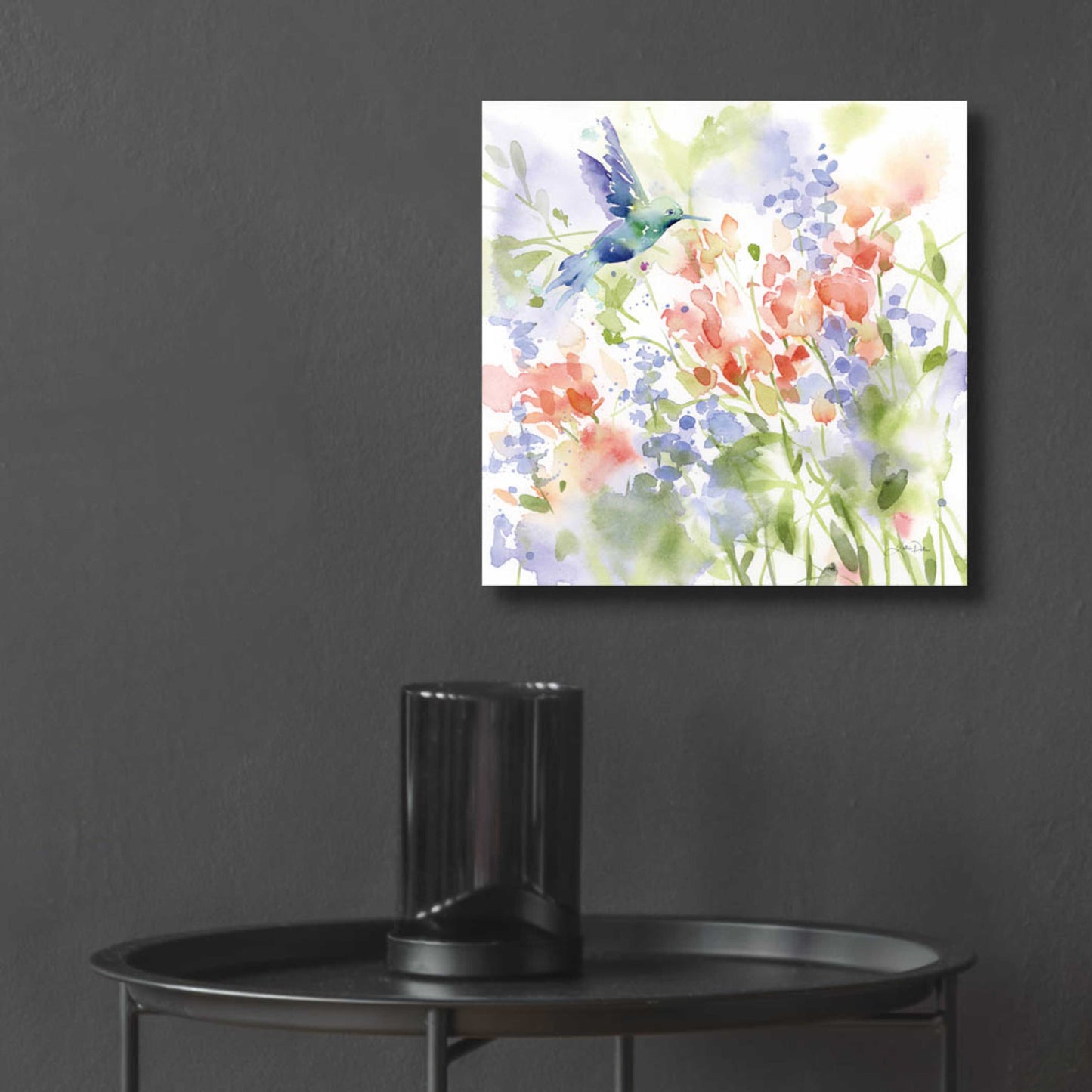 Epic Art 'Hummingbird Meadow' by Katrina Pete, Acrylic Glass Wall Art,12x12