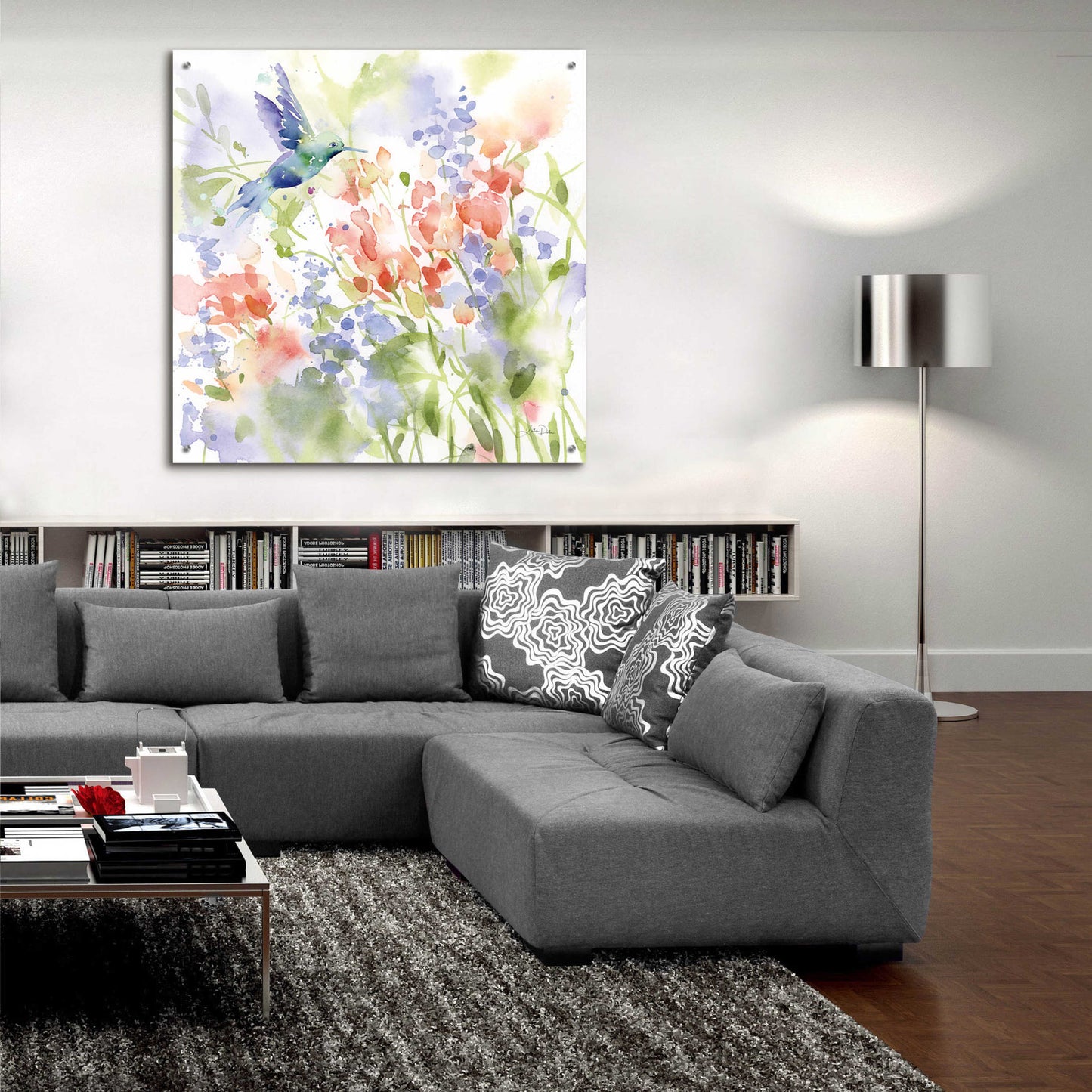 Epic Art 'Hummingbird Meadow' by Katrina Pete, Acrylic Glass Wall Art,36x36