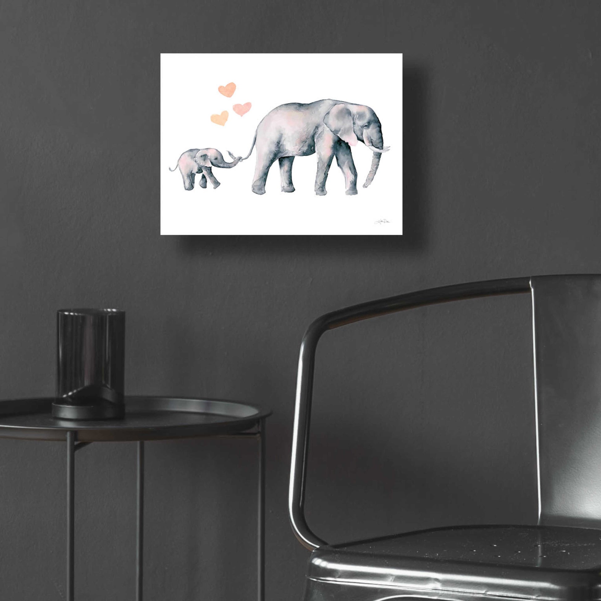 Epic Art 'Elephant Love' by Katrina Pete, Acrylic Glass Wall Art,16x12