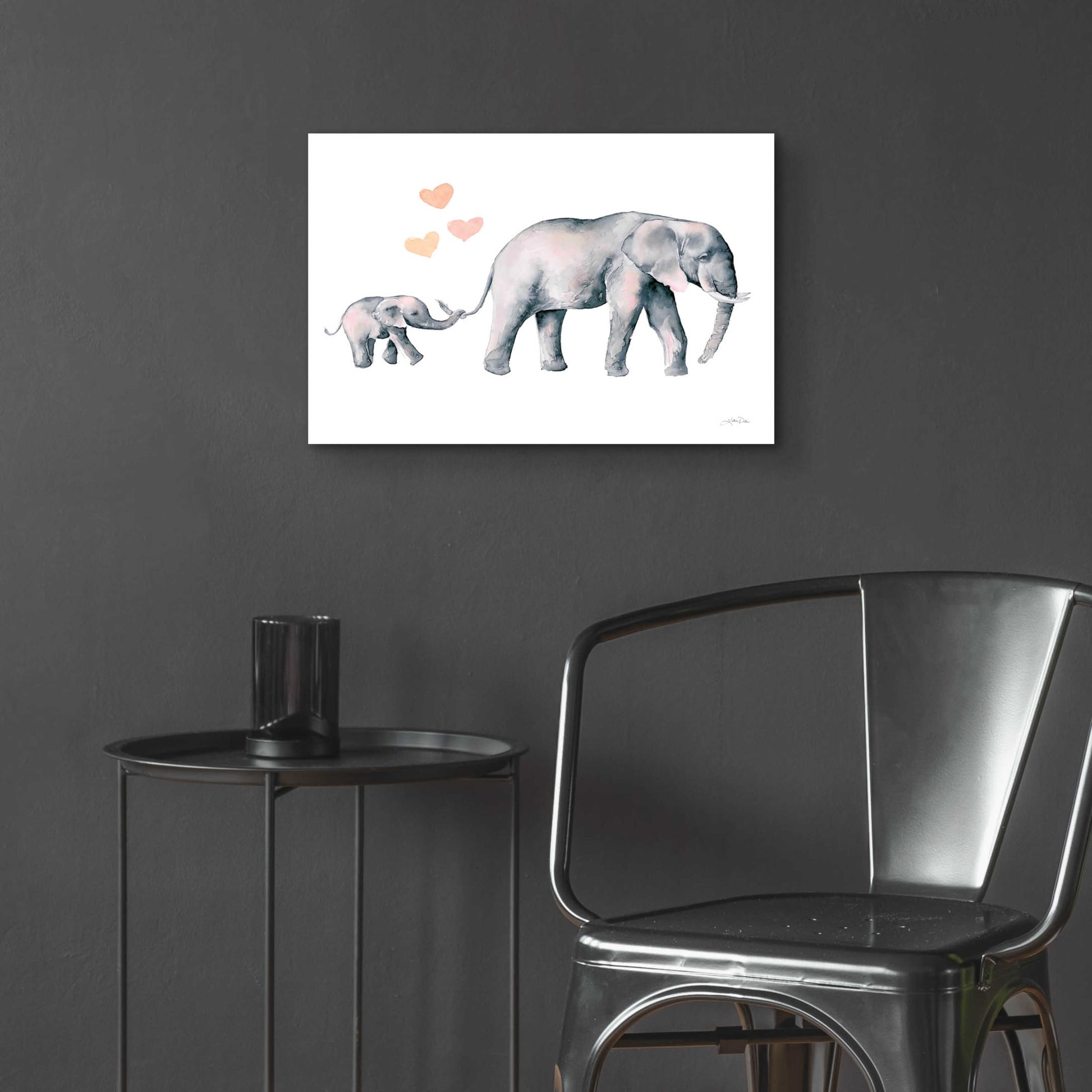 Epic Art 'Elephant Love' by Katrina Pete, Acrylic Glass Wall Art,24x16