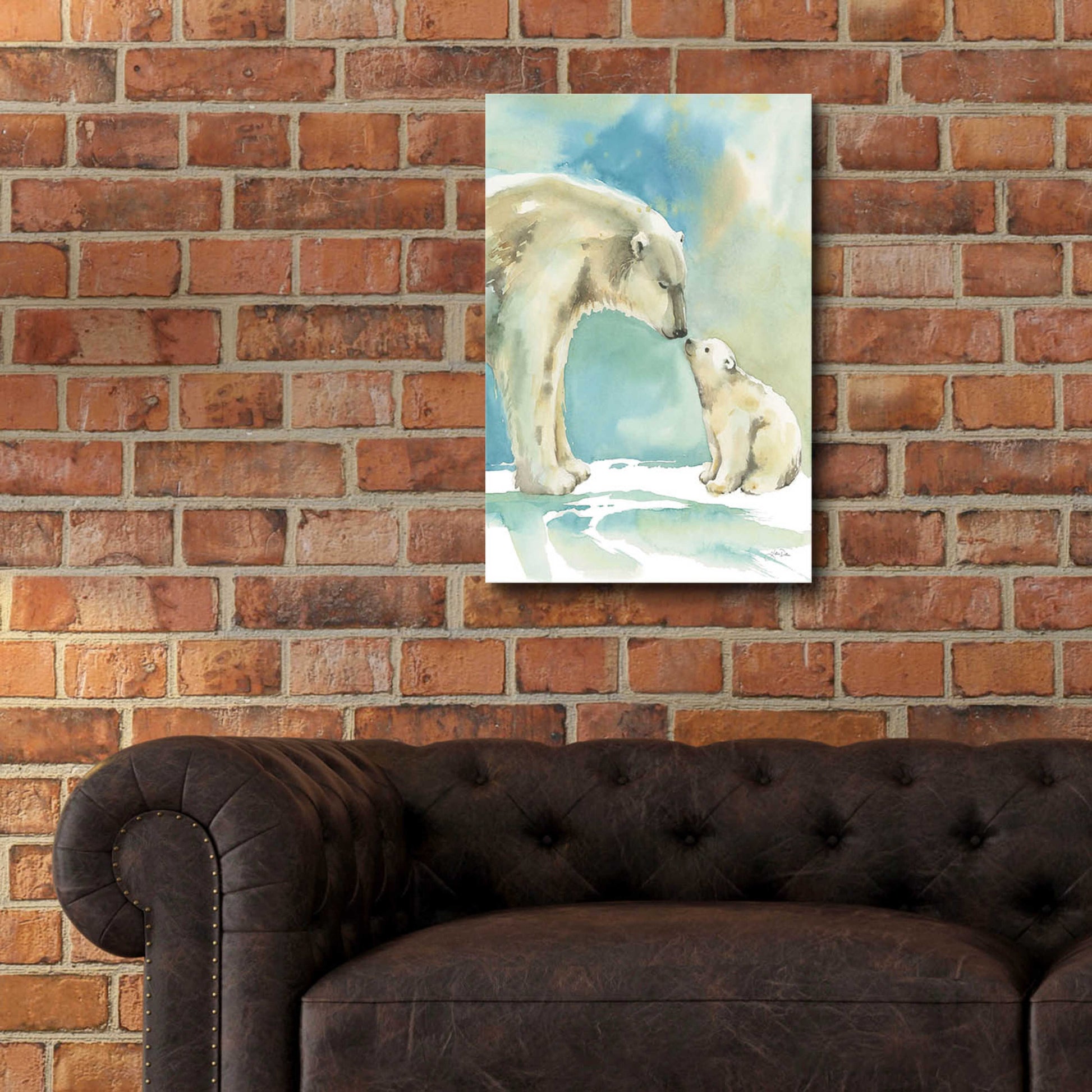 Epic Art 'Polar Bear Love' by Katrina Pete, Acrylic Glass Wall Art,16x24