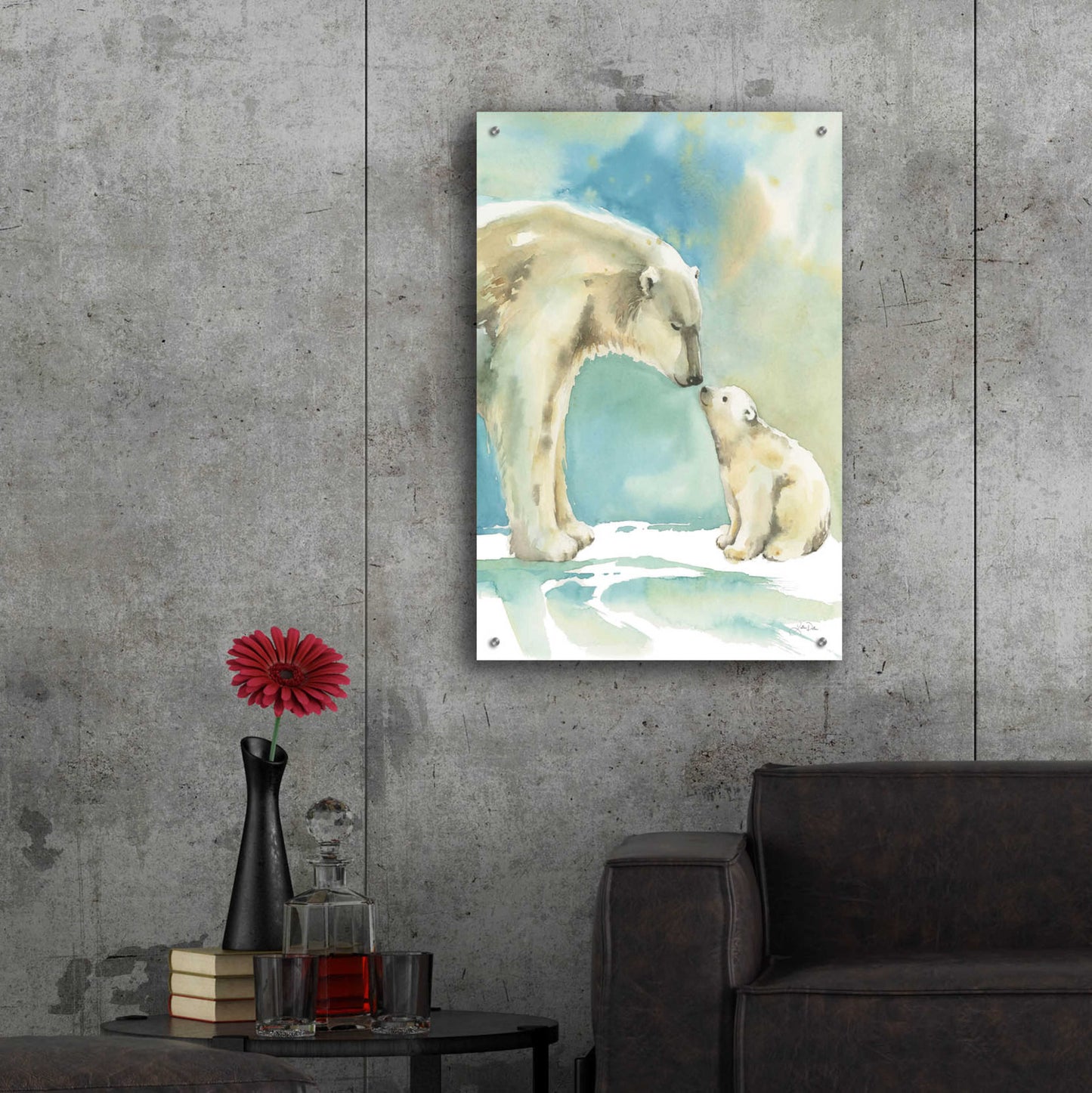 Epic Art 'Polar Bear Love' by Katrina Pete, Acrylic Glass Wall Art,24x36