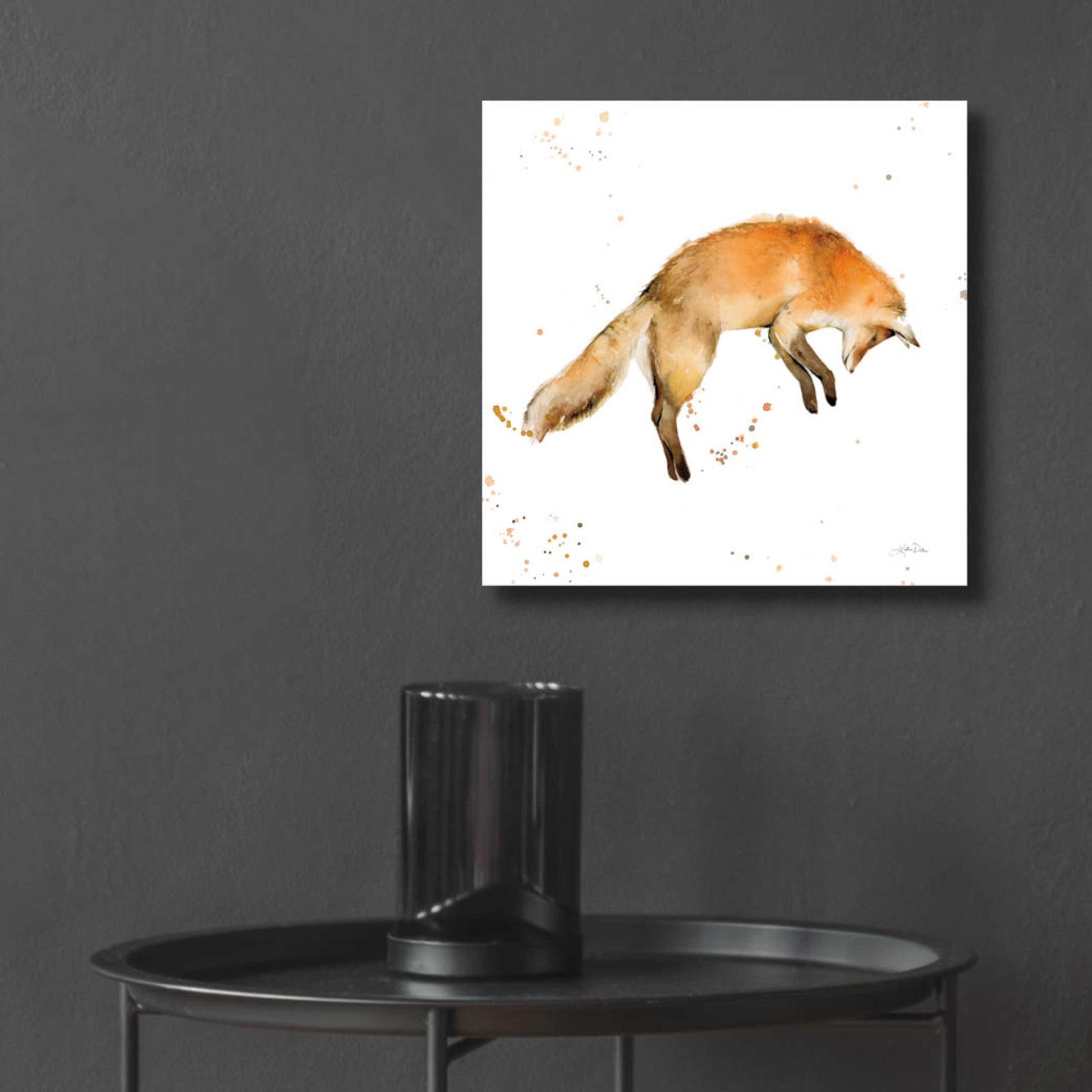 Epic Art 'Jumping Fox' by Katrina Pete, Acrylic Glass Wall Art,12x12