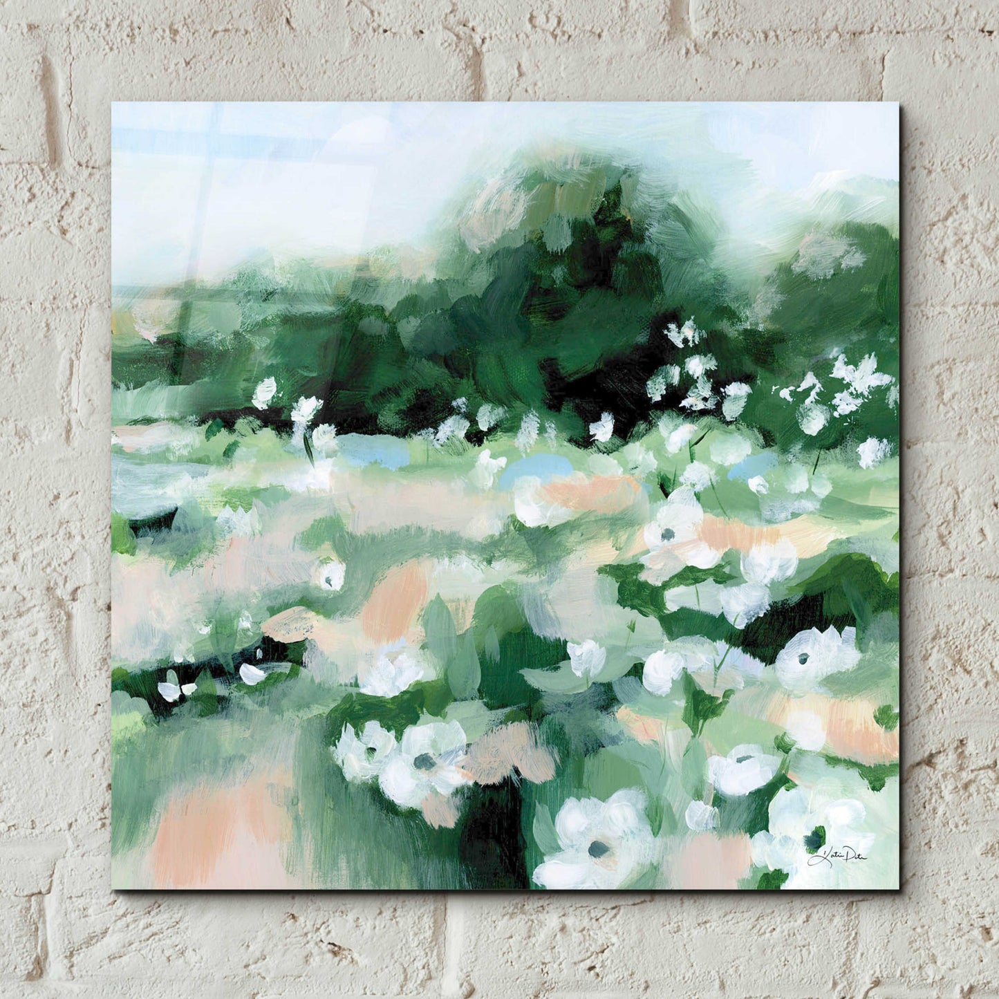 Epic Art 'Summer Field' by Katrina Pete, Acrylic Glass Wall Art,12x12