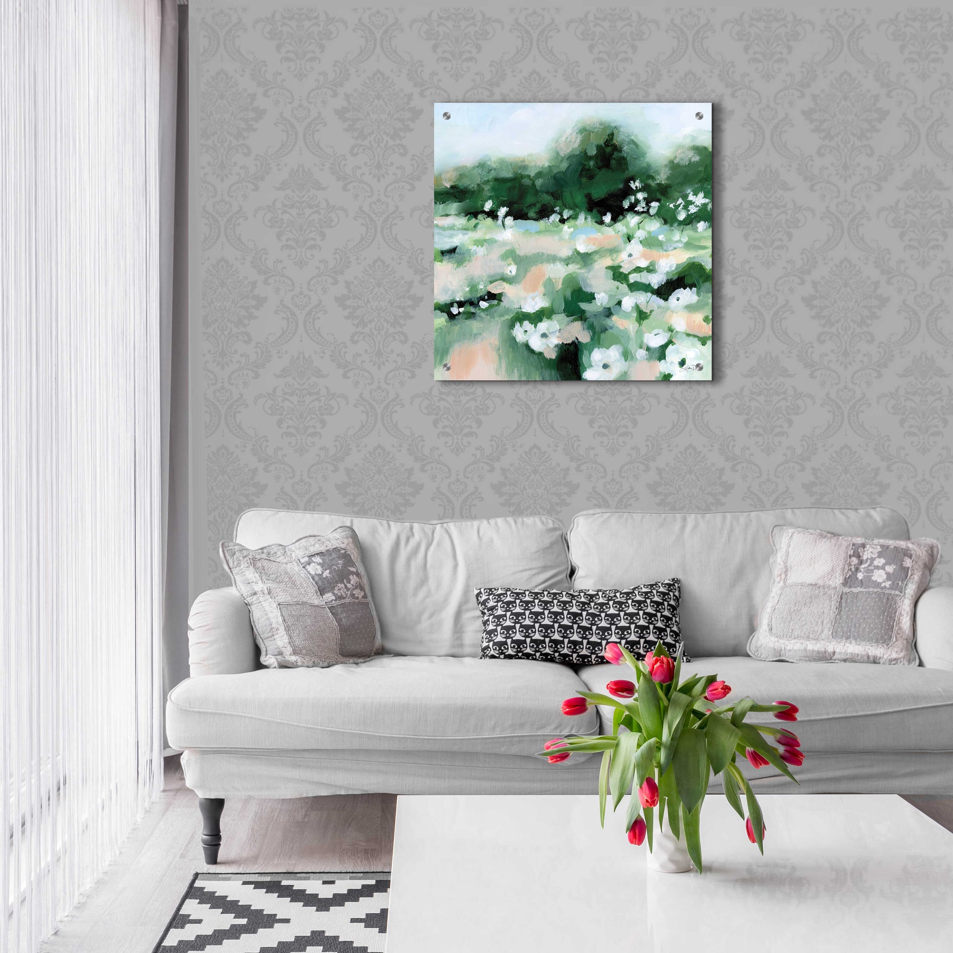 Epic Art 'Summer Field' by Katrina Pete, Acrylic Glass Wall Art,24x24