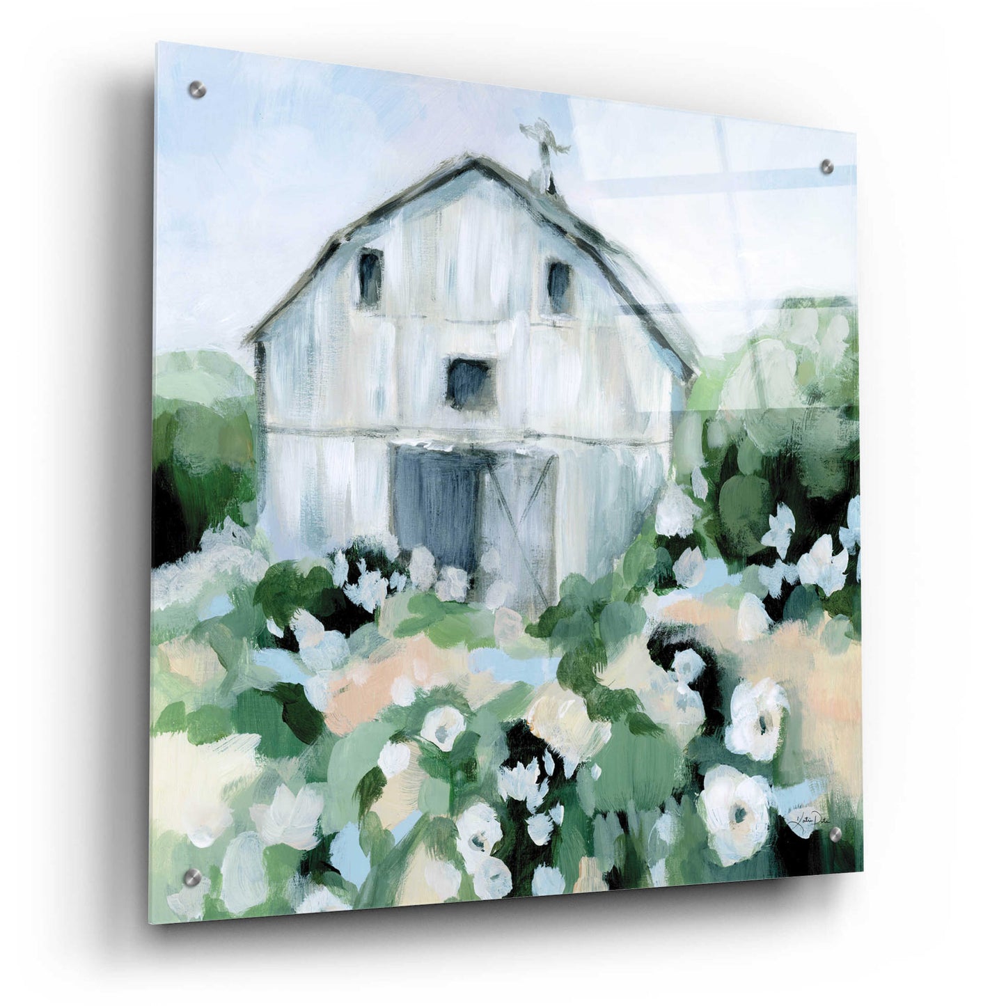 Epic Art 'Summer Barn' by Katrina Pete, Acrylic Glass Wall Art,24x24