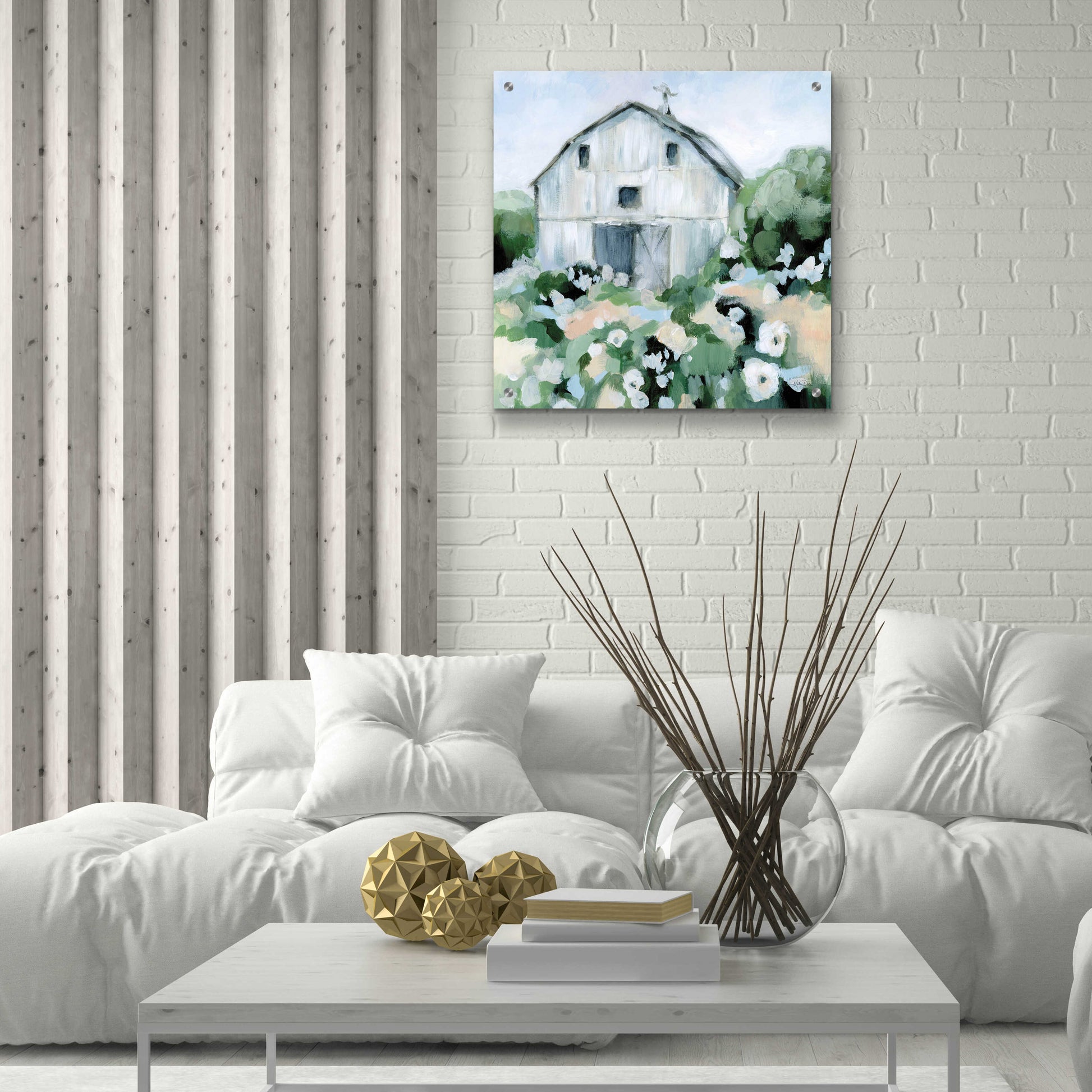 Epic Art 'Summer Barn' by Katrina Pete, Acrylic Glass Wall Art,24x24