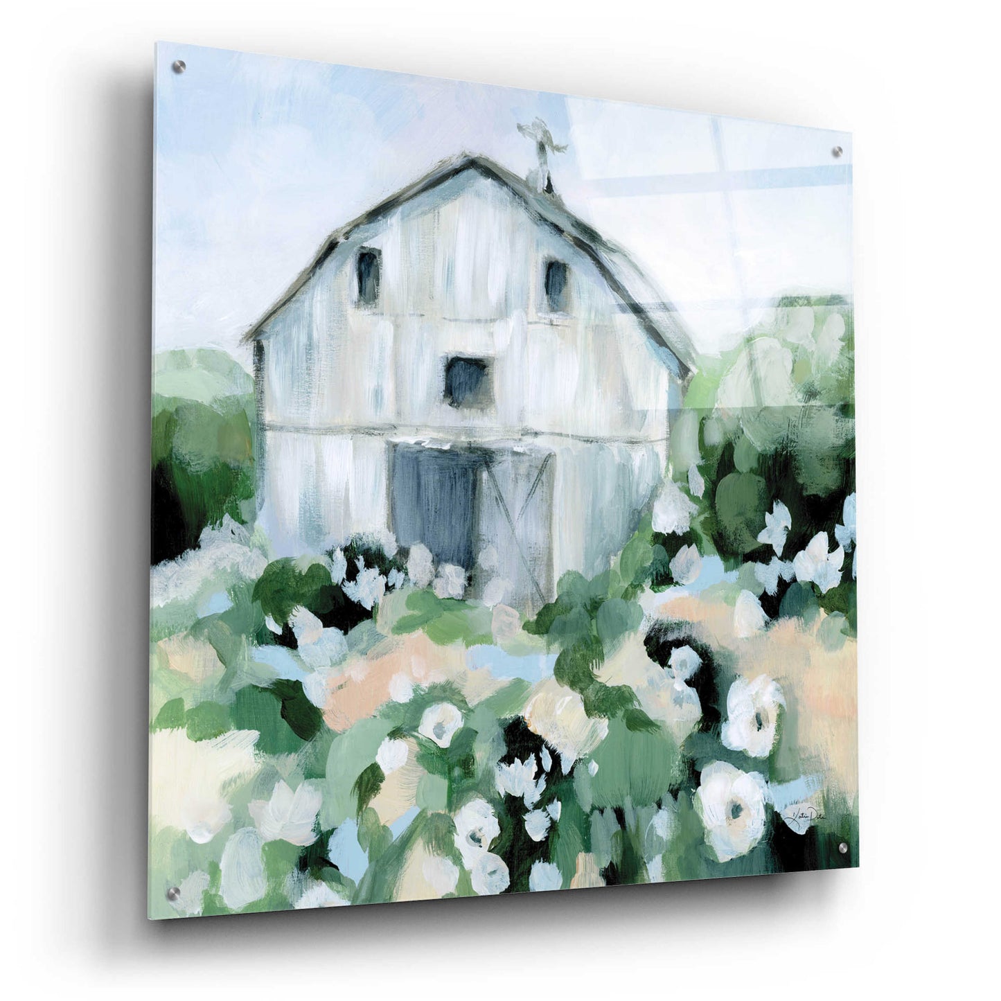 Epic Art 'Summer Barn' by Katrina Pete, Acrylic Glass Wall Art,36x36