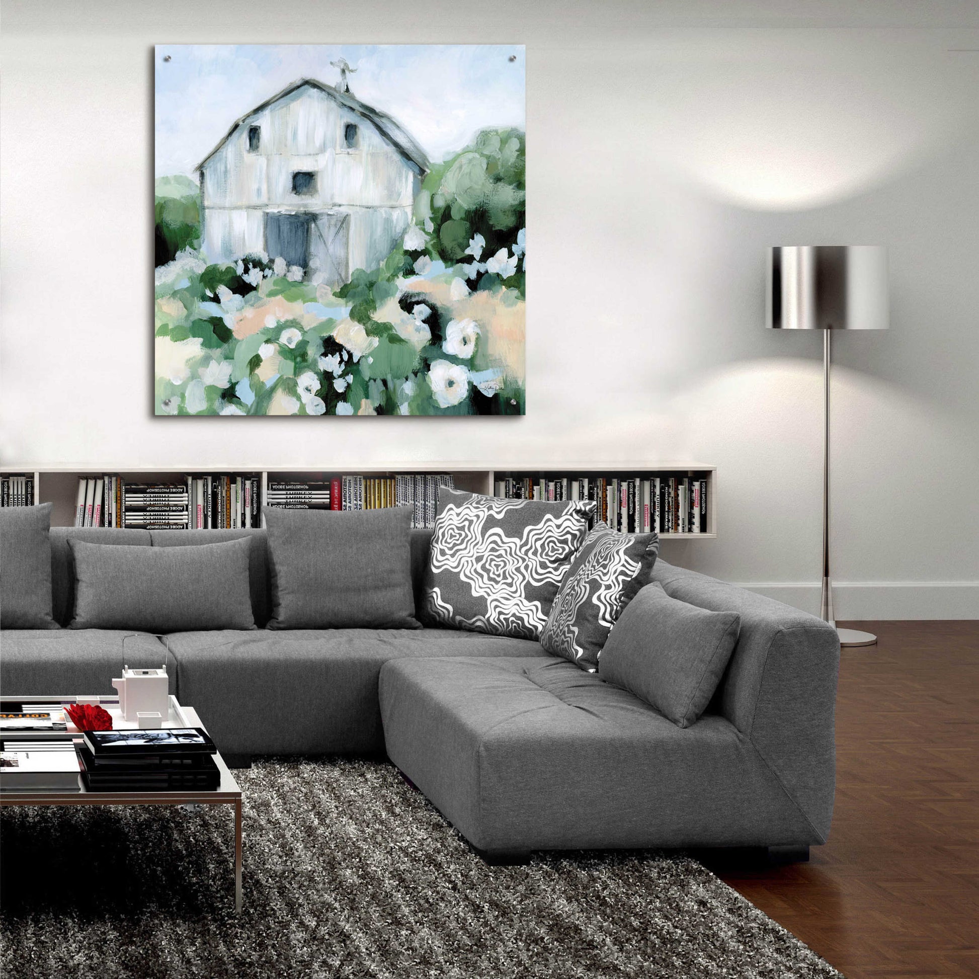 Epic Art 'Summer Barn' by Katrina Pete, Acrylic Glass Wall Art,36x36