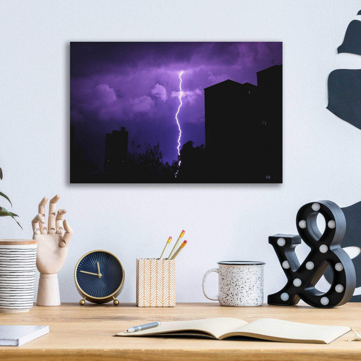 Epic Art 'Wisteria Sky' by Unknown Artist, Acrylic Glass Wall Art,16x12