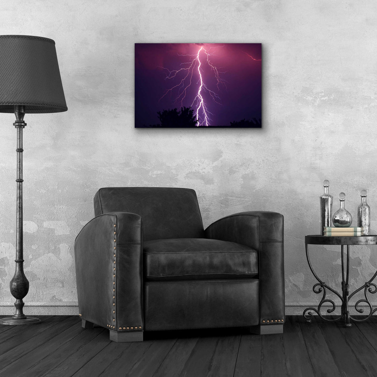 Epic Art 'Thunder' by Unknown Artist, Acrylic Glass Wall Art,24x16