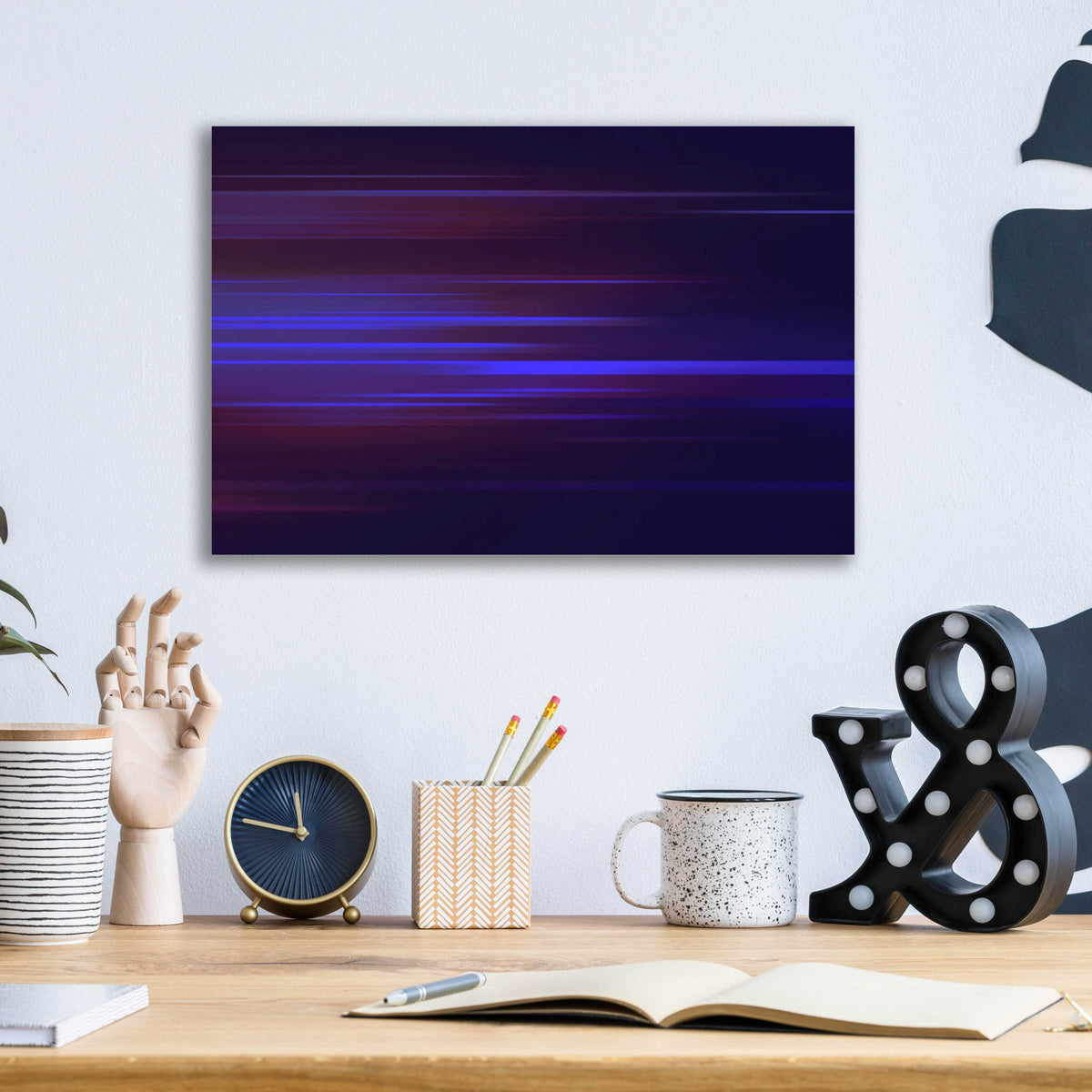 Epic Art 'Purple Magnetism' by Unknown Artist, Acrylic Glass Wall Art,16x12