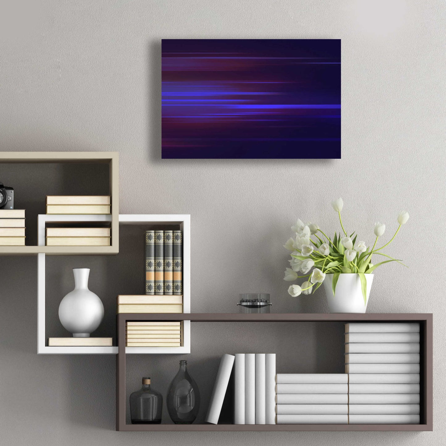 Epic Art 'Purple Magnetism' by Unknown Artist, Acrylic Glass Wall Art,24x16
