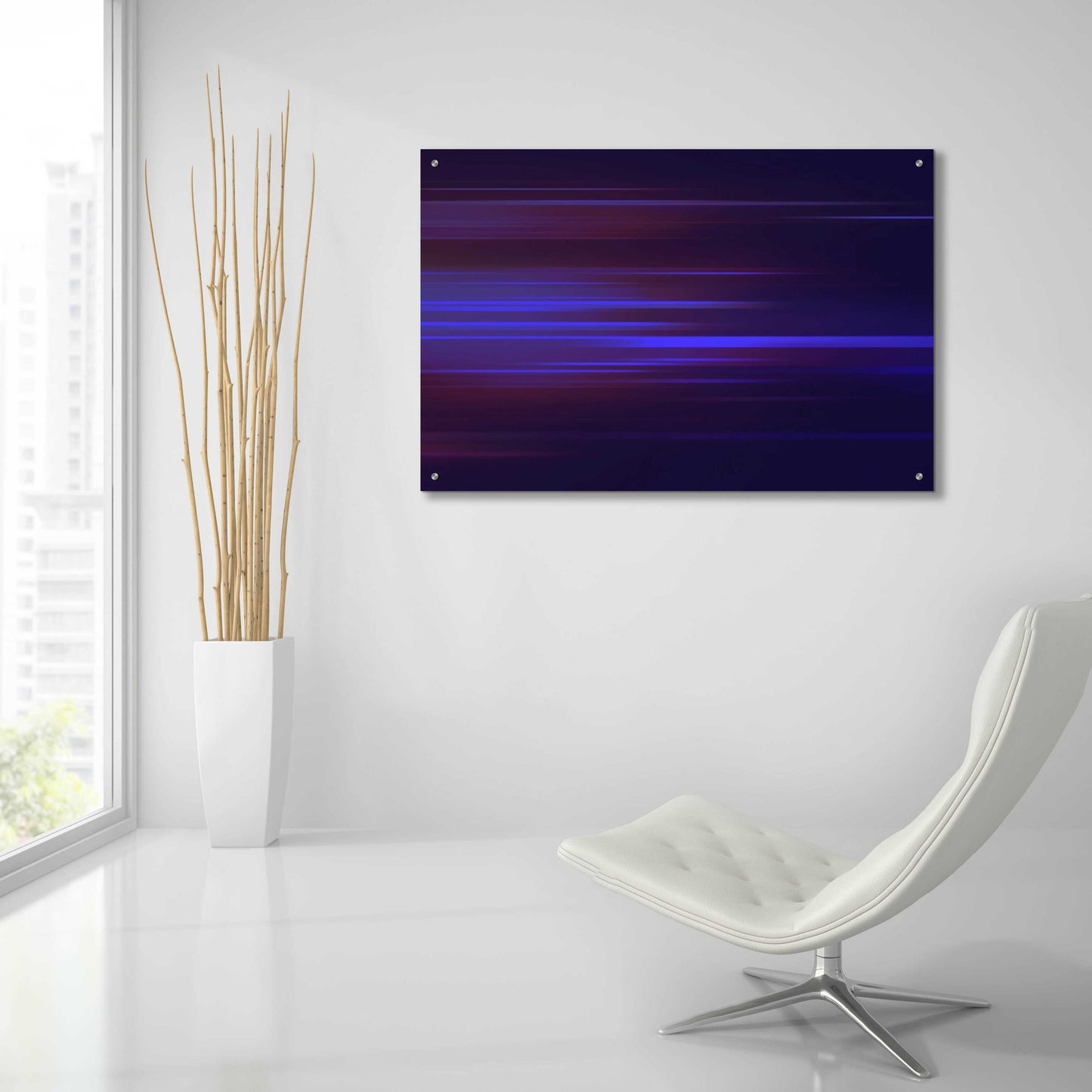 Epic Art 'Purple Magnetism' by Unknown Artist, Acrylic Glass Wall Art,36x24