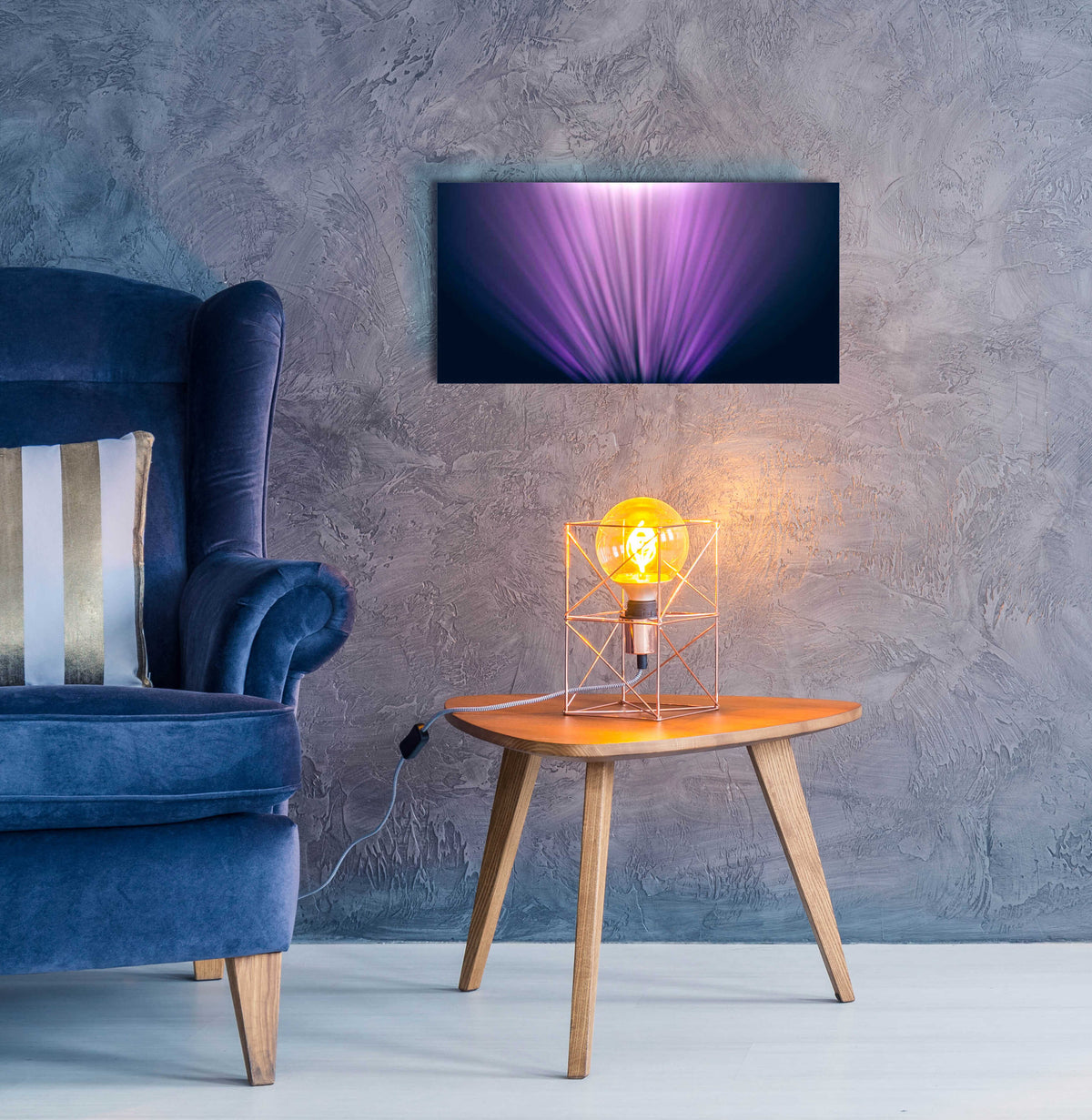 Epic Art 'Peraly Rays' by Unknown Artist, Acrylic Glass Wall Art,24x12