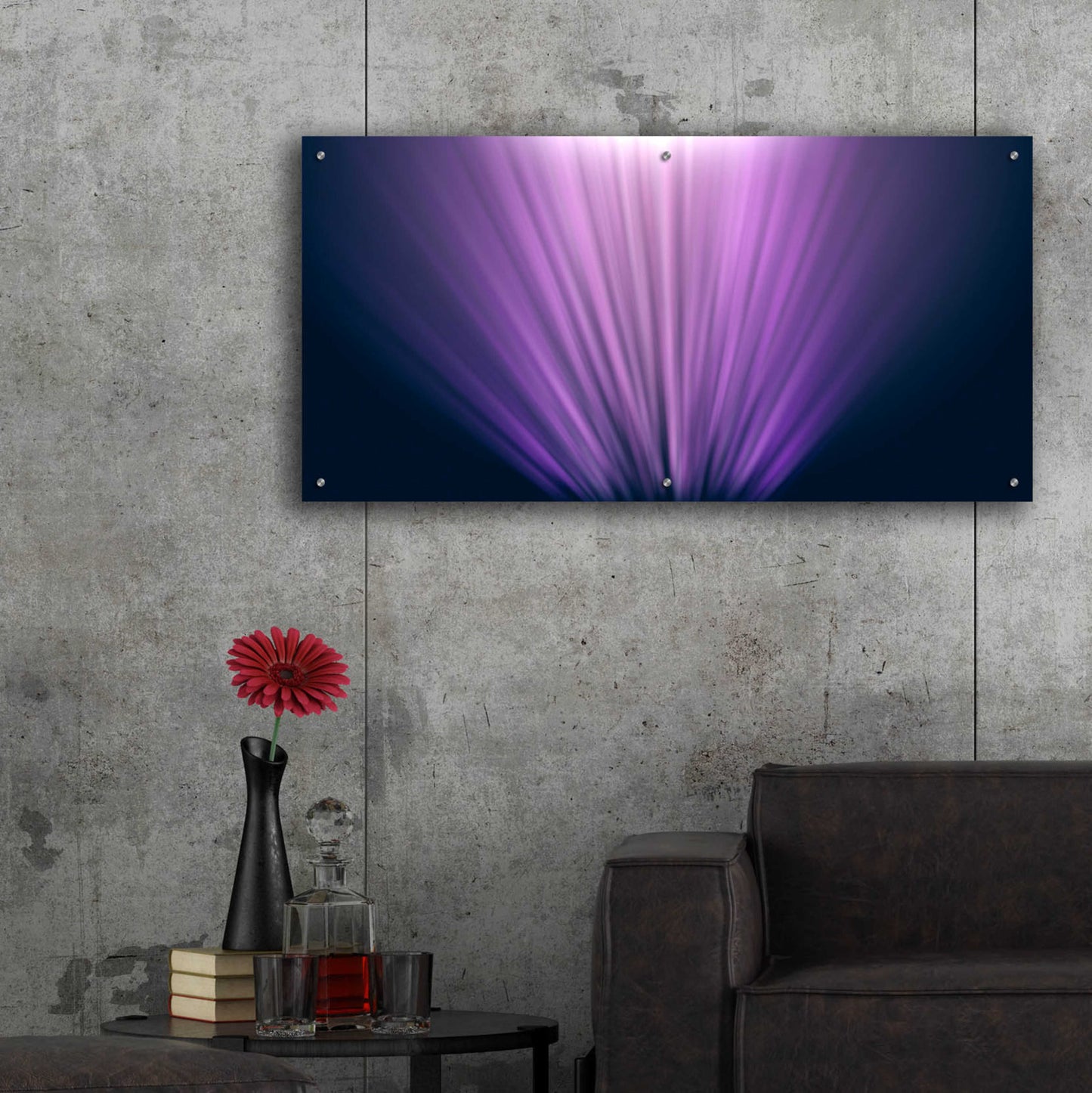 Epic Art 'Peraly Rays' by Unknown Artist, Acrylic Glass Wall Art,48x24