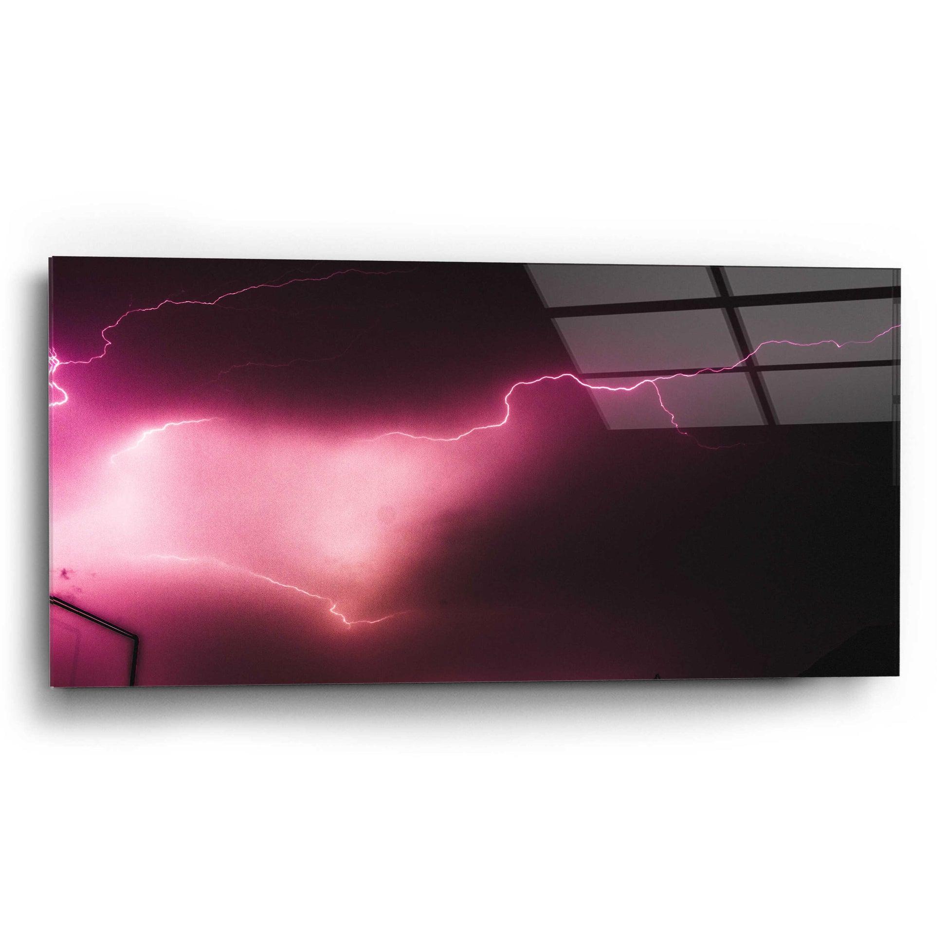 Epic Art 'Orchid Lightning' by Unknown Artist, Acrylic Glass Wall Art,24x12