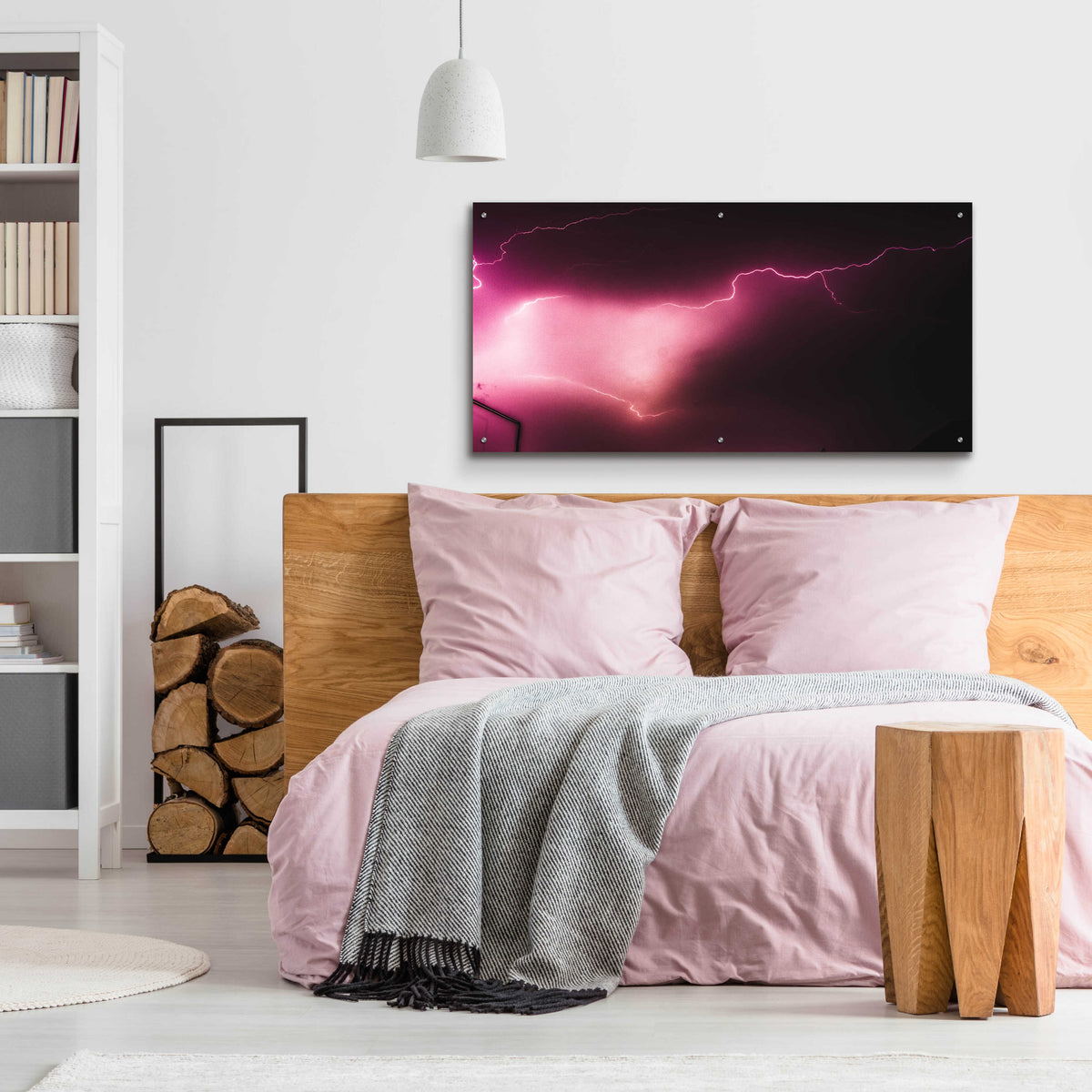 Epic Art 'Orchid Lightning' by Unknown Artist, Acrylic Glass Wall Art,48x24