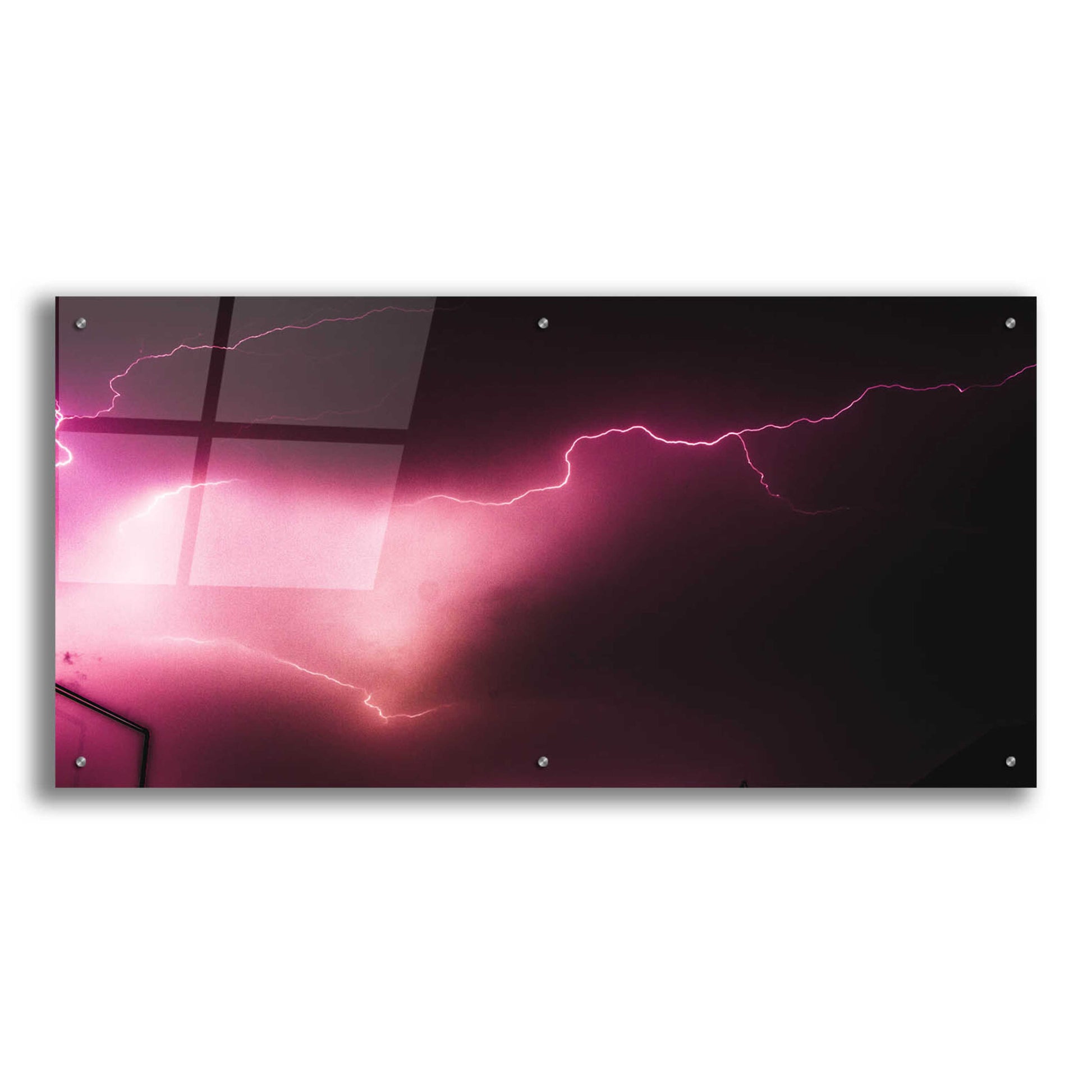 Epic Art 'Orchid Lightning' by Unknown Artist, Acrylic Glass Wall Art,48x24