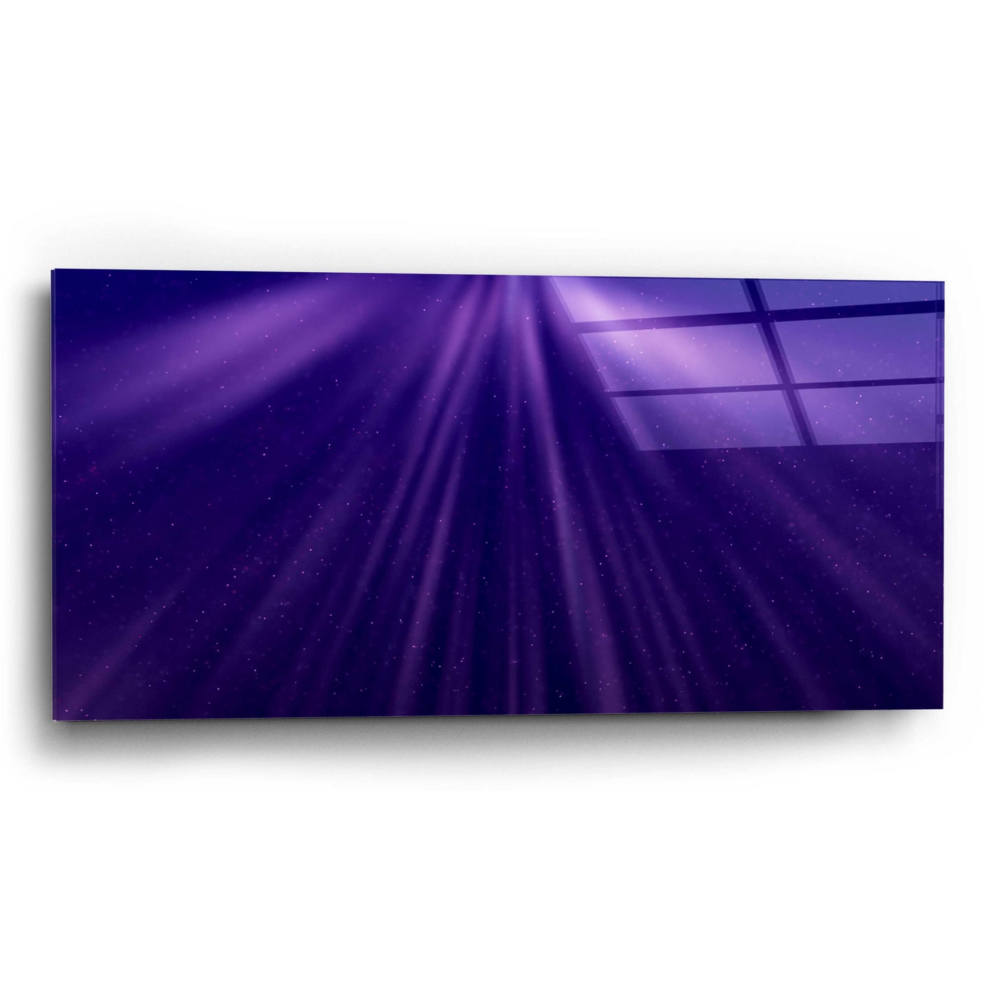 Epic Art 'Oceanic Moon Rays' by Unknown Artist, Acrylic Glass Wall Art,24x12