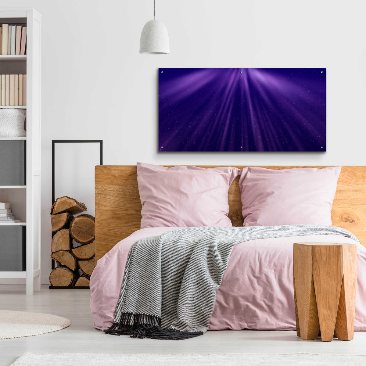 Epic Art 'Oceanic Moon Rays' by Unknown Artist, Acrylic Glass Wall Art,48x24