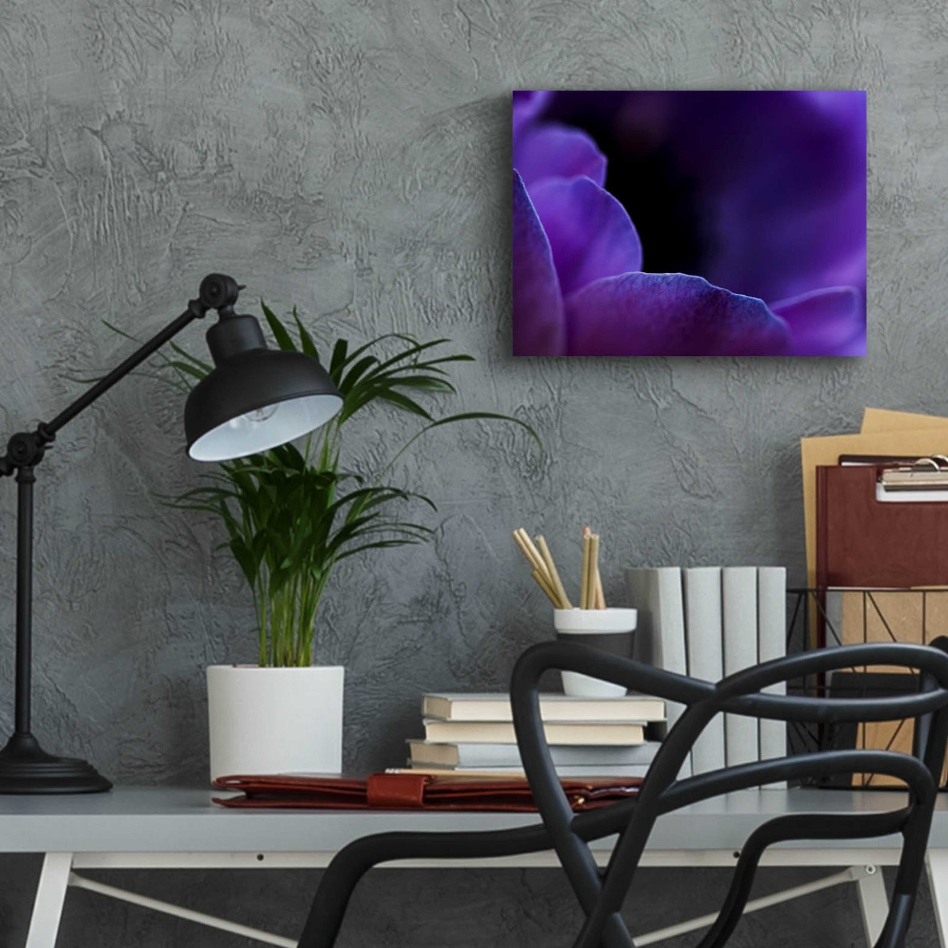 Epic Art 'Midnight Petals' by Unknown Artist, Acrylic Glass Wall Art,16x12