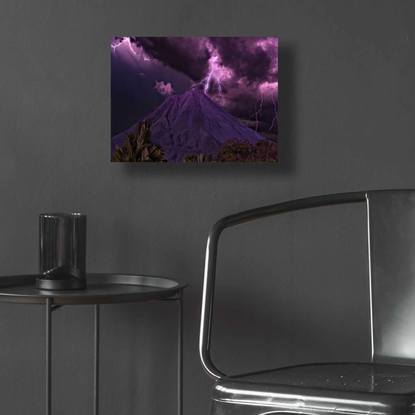 Epic Art 'Lilac Volcano' by Unknown Artist, Acrylic Glass Wall Art,16x12