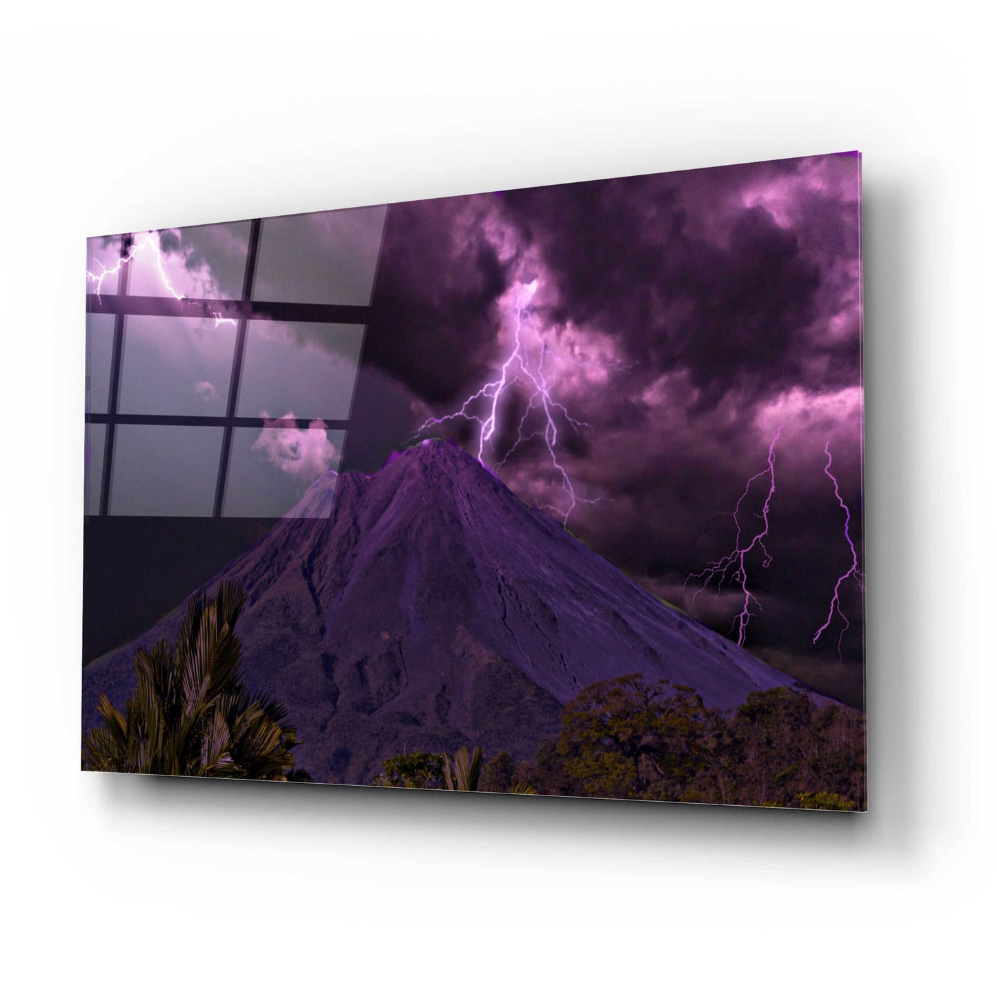 Epic Art 'Lilac Volcano' by Unknown Artist, Acrylic Glass Wall Art,24x16