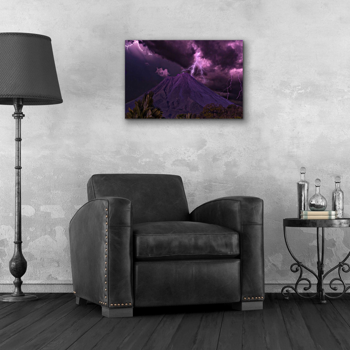 Epic Art 'Lilac Volcano' by Unknown Artist, Acrylic Glass Wall Art,24x16