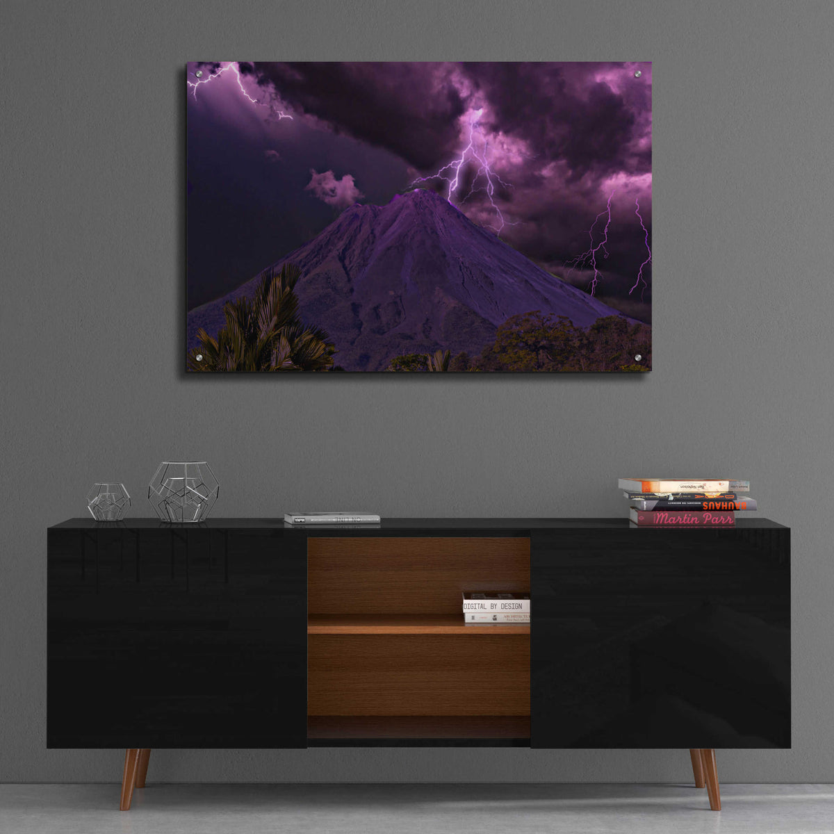 Epic Art 'Lilac Volcano' by Unknown Artist, Acrylic Glass Wall Art,36x24