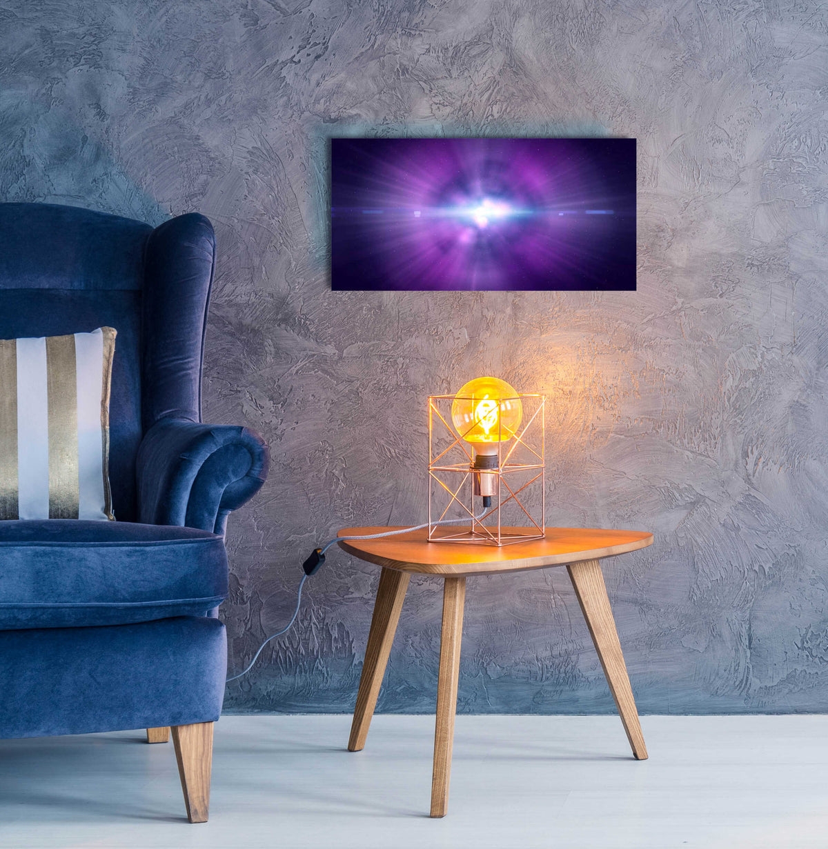 Epic Art 'Lila Above And Beyond' by Unknown Artist, Acrylic Glass Wall Art,24x12