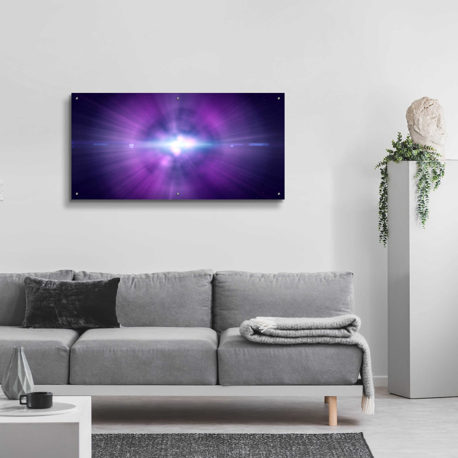 Epic Art 'Lila Above And Beyond' by Unknown Artist, Acrylic Glass Wall Art,48x24