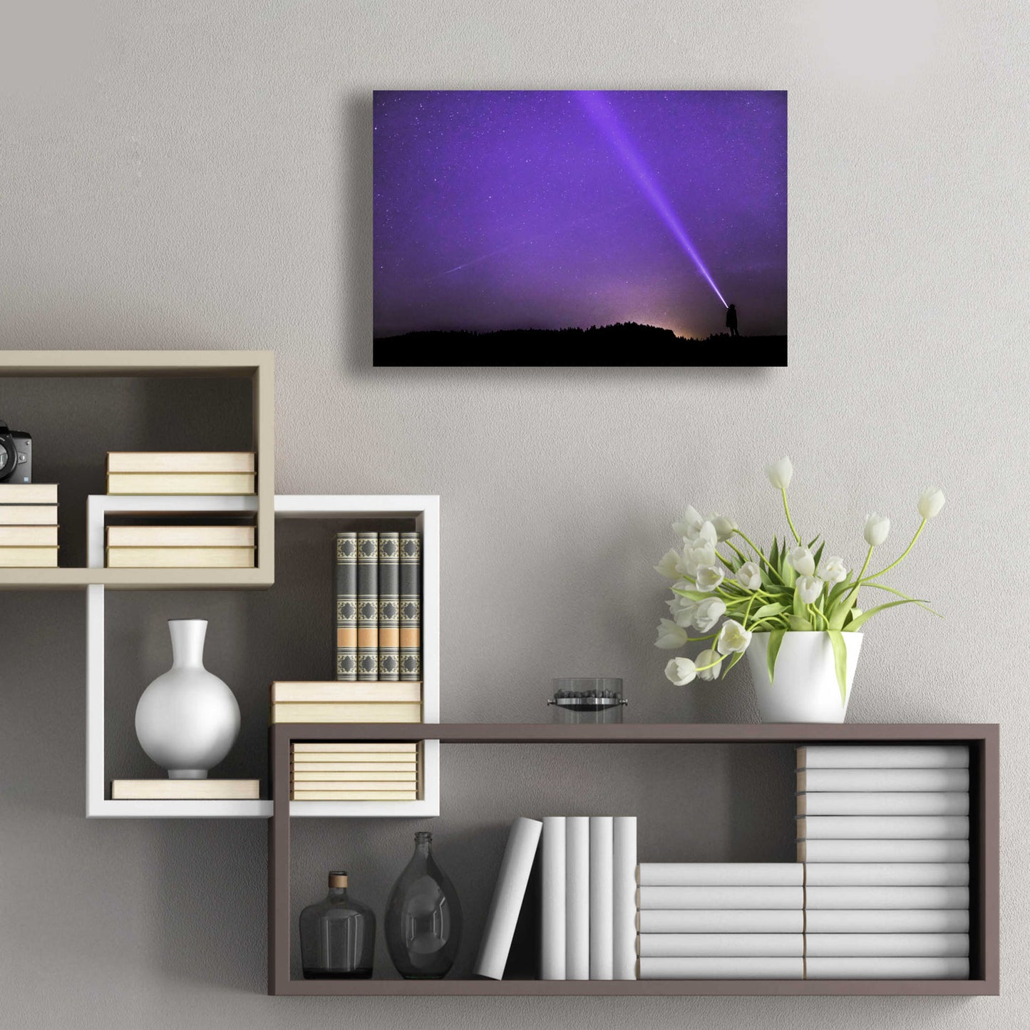 Epic Art 'Lavender Stars' by Unknown Artist, Acrylic Glass Wall Art,24x16